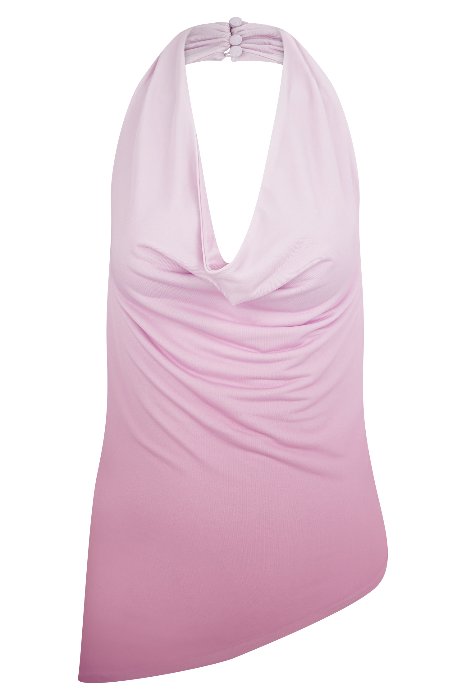Safiya Asymmetrical Halter Top - Ombre Pink #9