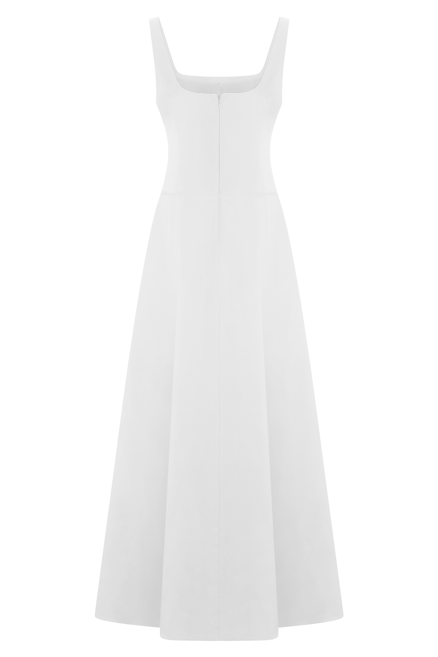 Salma Drop Waist Cotton Maxi Dress - White #7