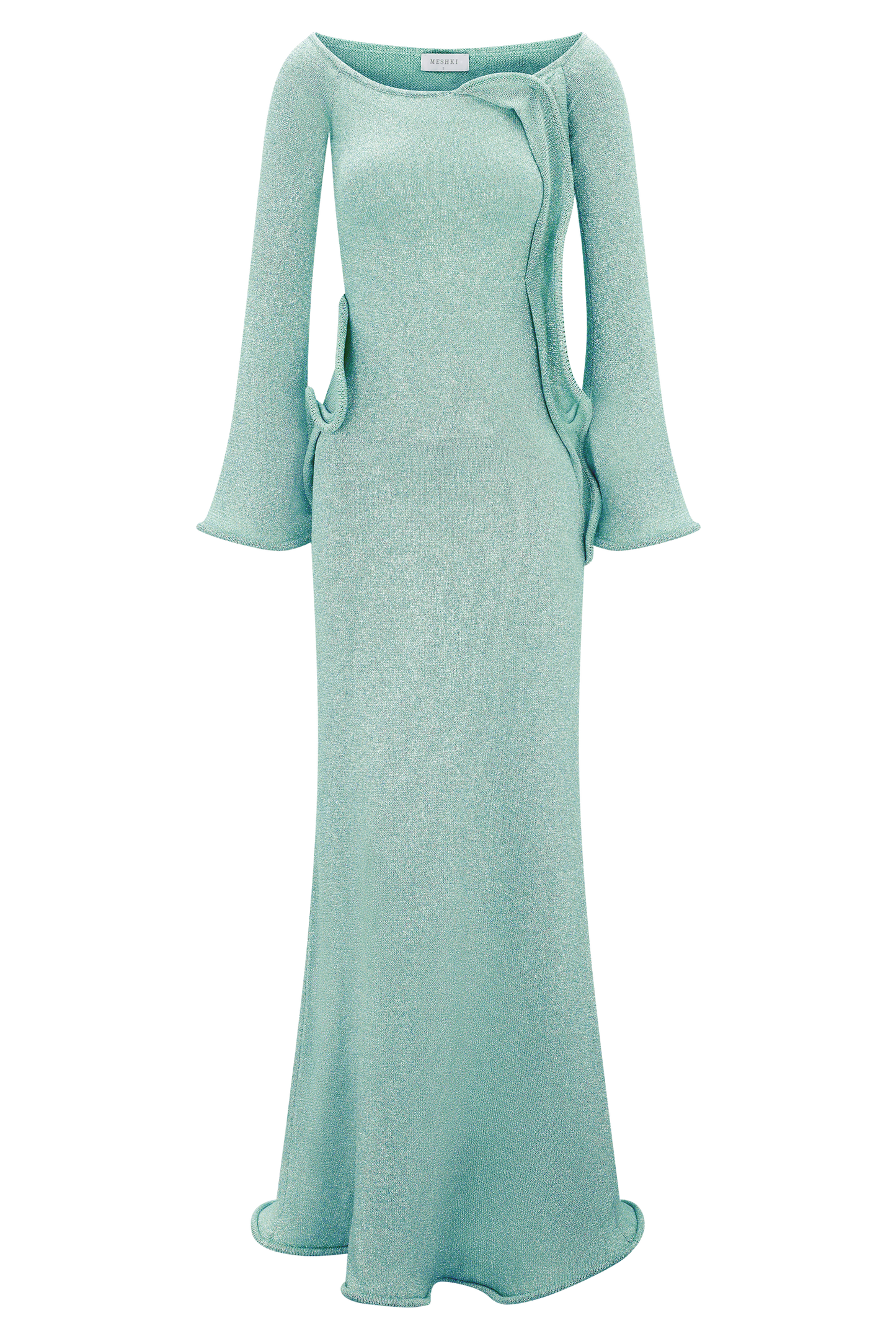 Sandrine Lurex Knit Maxi Dress - Aqua