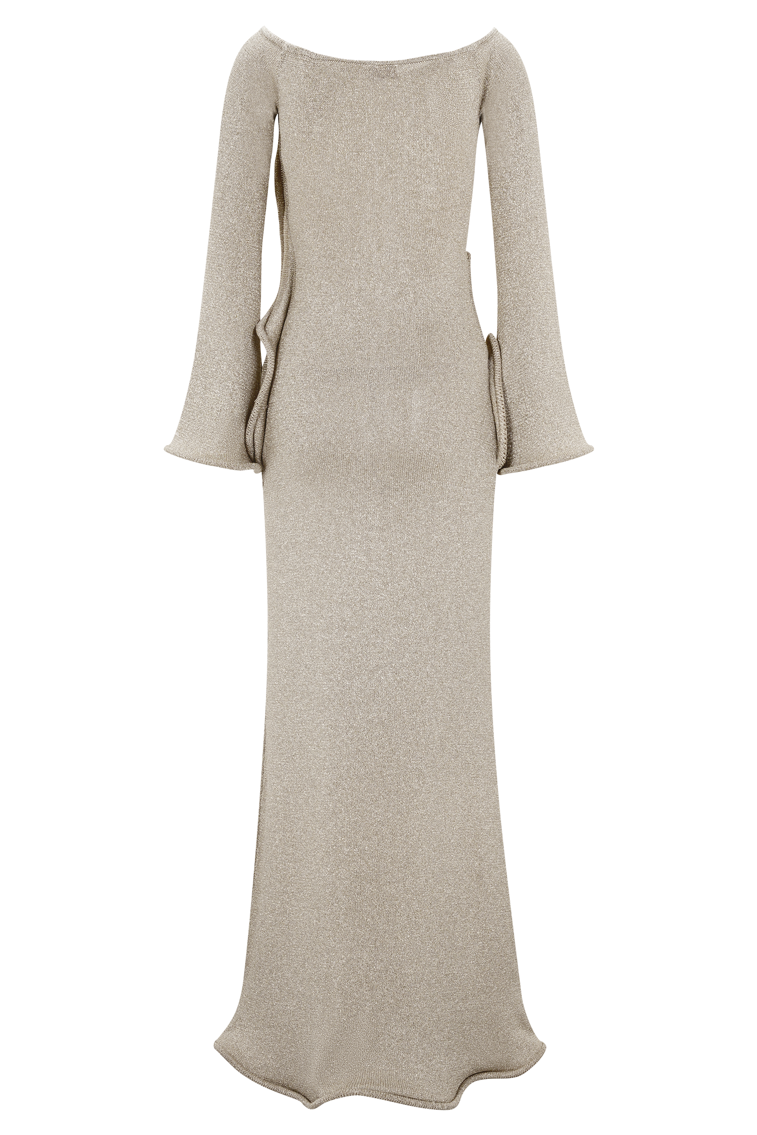 hendrick chalk knit maxi dress Pearl Buttoned Knitted Maxi Dress Offwhite