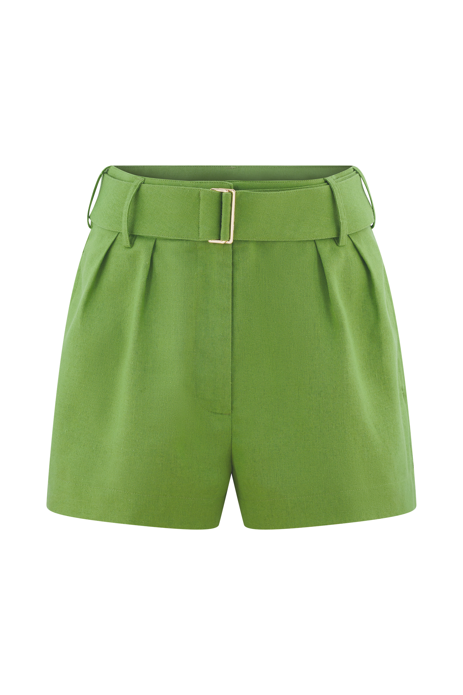 Scout Linen Belted Shorts / Green | MESHKI | XS Scout Linen Belted Shorts / Green | MESHKI | XS