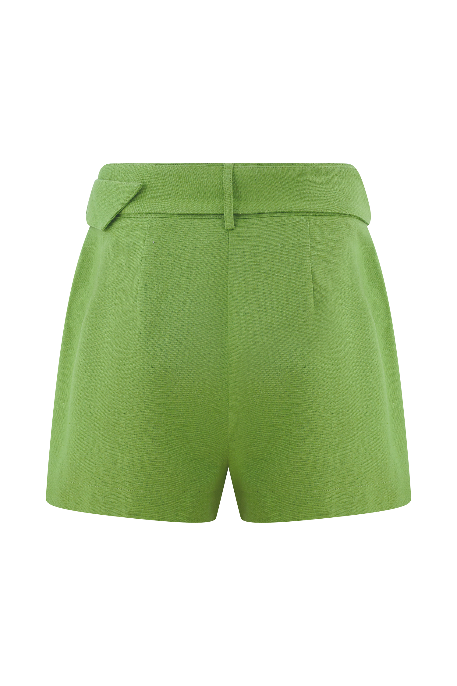 green dress shorts Scout Linen Belted Shorts / Green | MESHKI