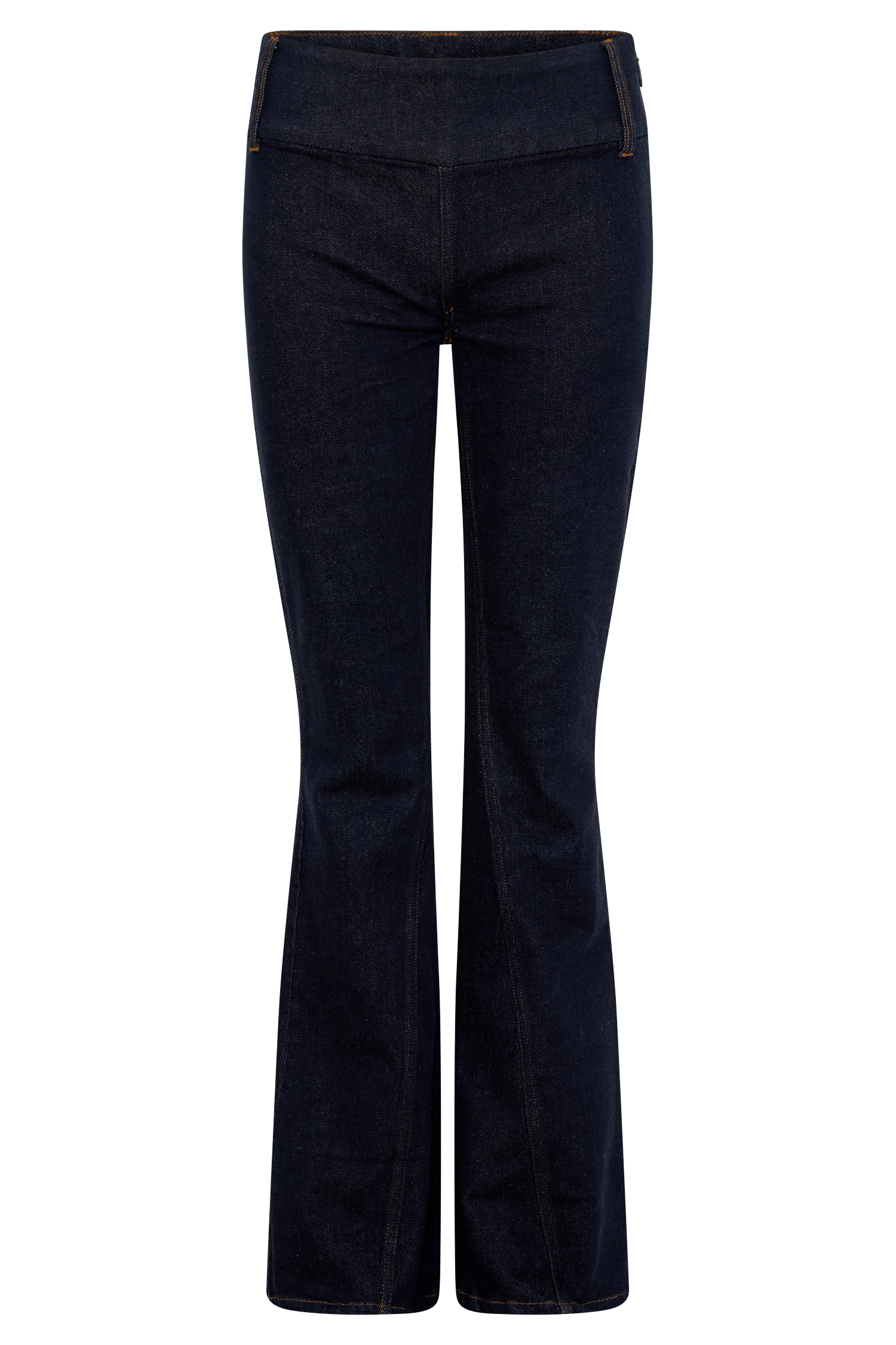 Shelly Flared Denim Jeans - Washed Indigo Blue #9