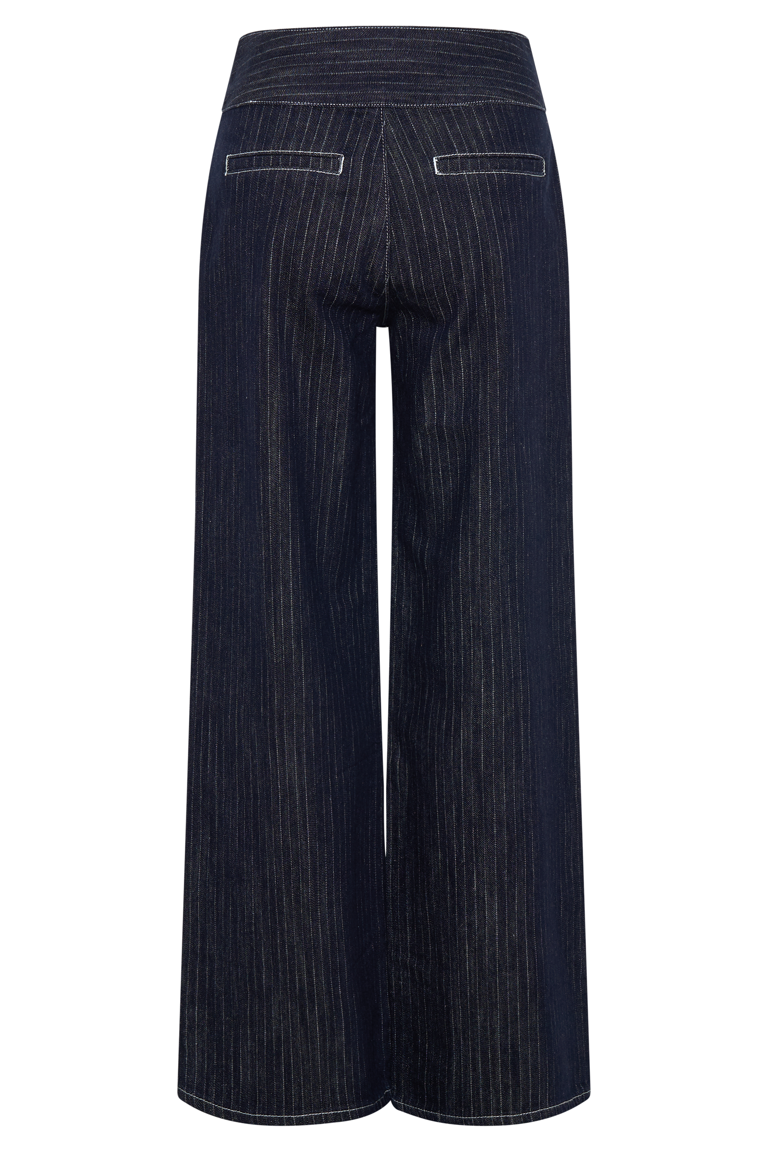 Sienna Flare Mid Rise Denim Jeans - Indigo Pinstripe #8