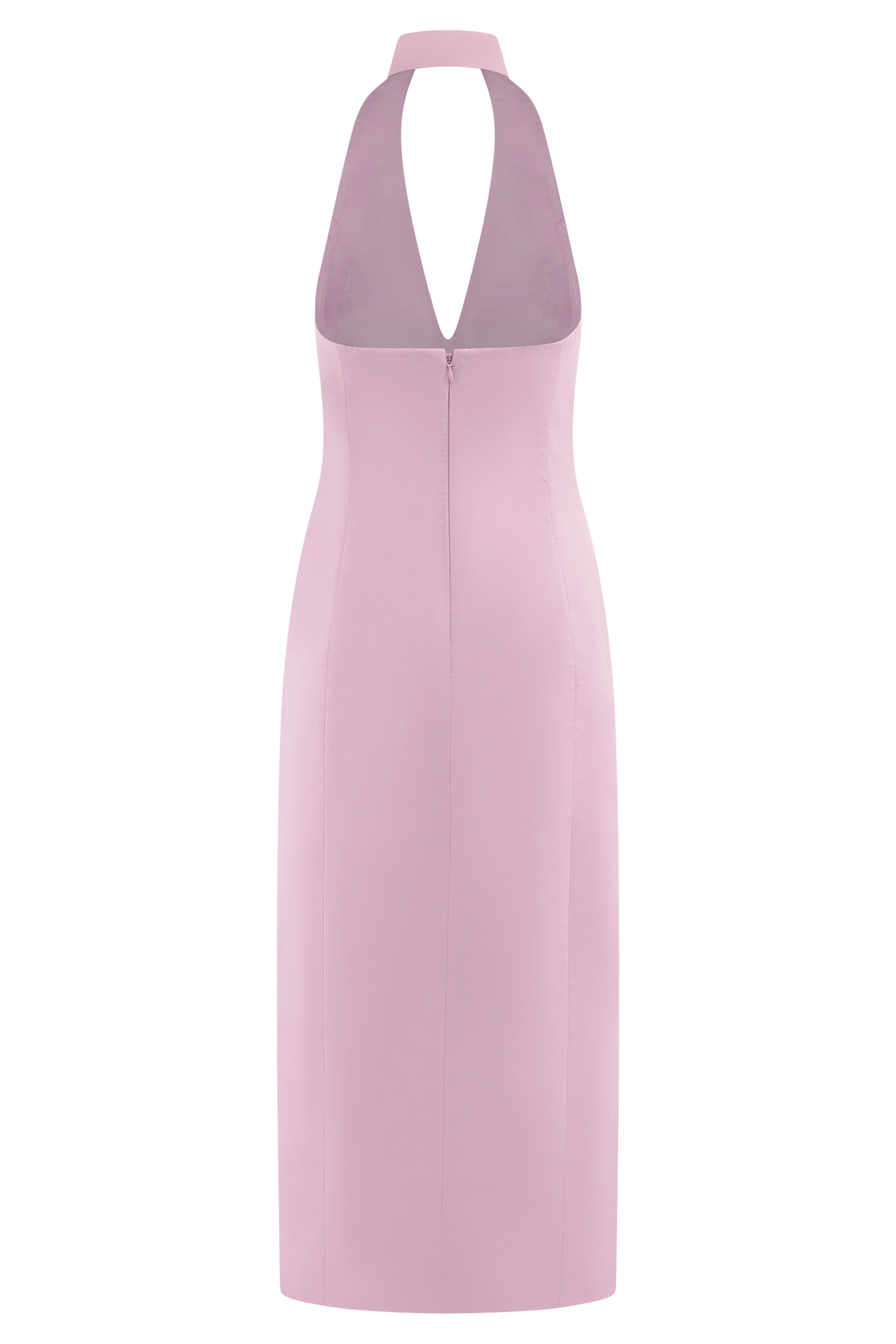 Simona Halter Neck Midi Dress / Blush Pink | Meshki | XXS Simona Halter Neck Midi Dress / Blush Pink | Meshki | XXS