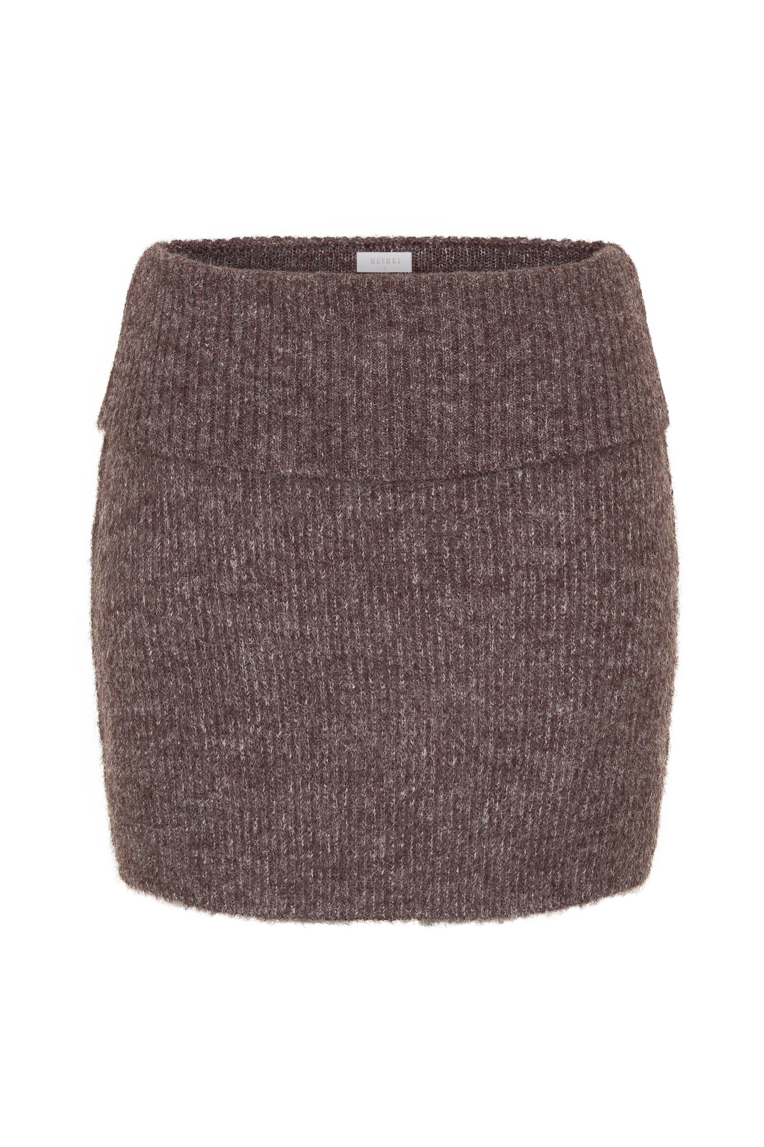 Skylaine Knit Mini Skirt - Brown Marle | MESHKI US