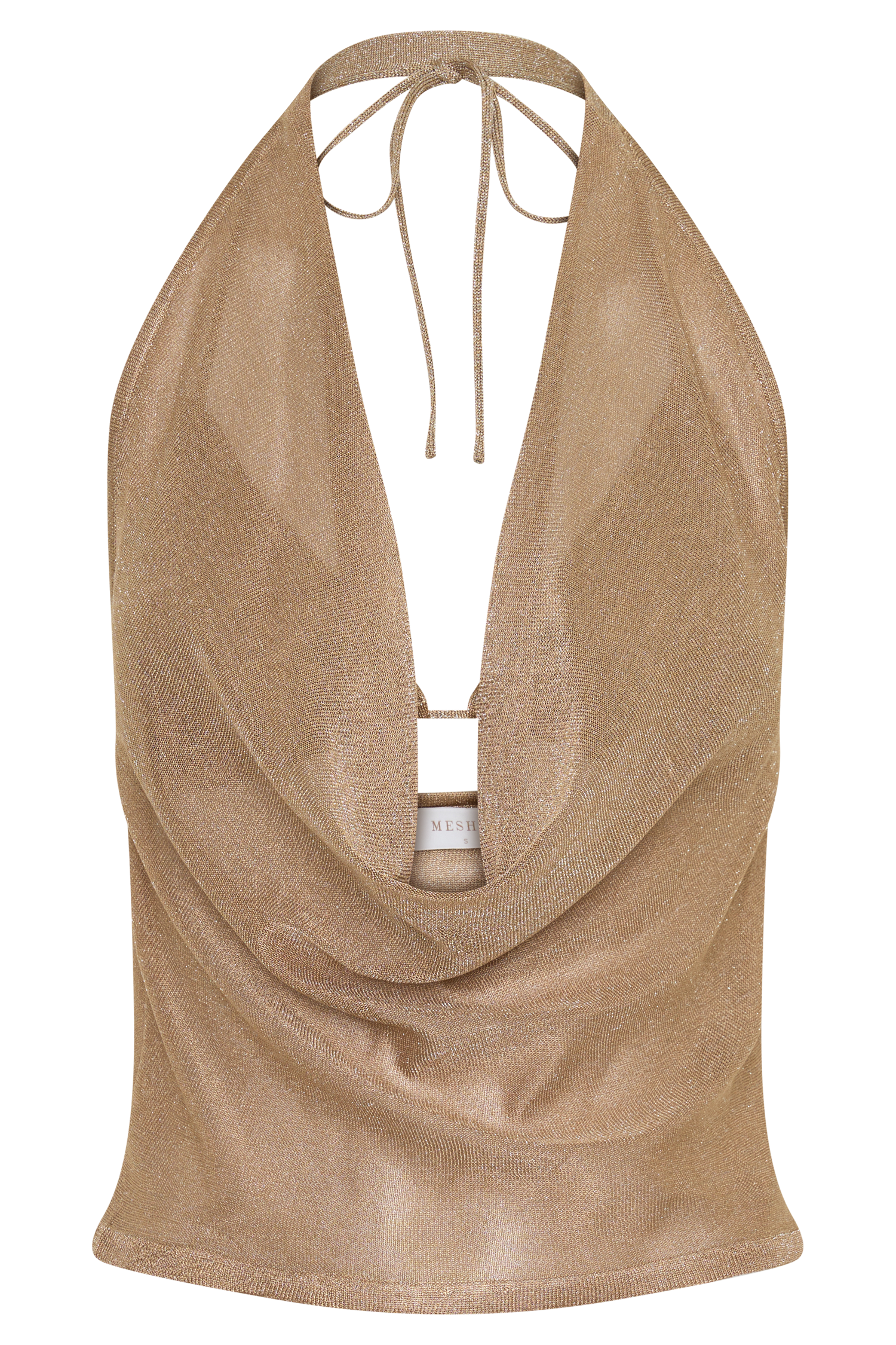 Stan Lurex Cowl Neck Top - Gold #9