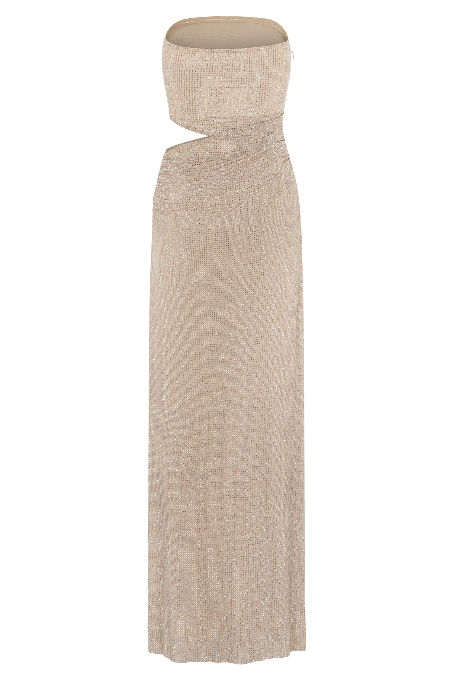 Starla Strapless Diamante Maxi Dress - Gold #8
