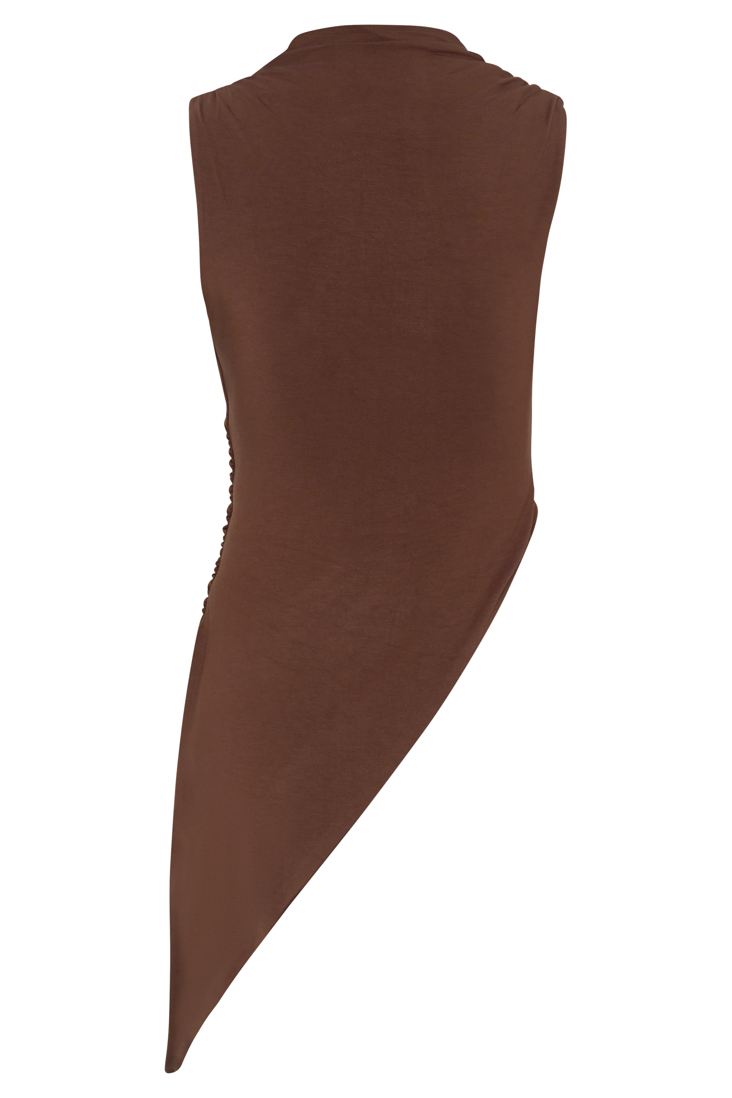 Suong High Neck Gathered Top - Mocha #8