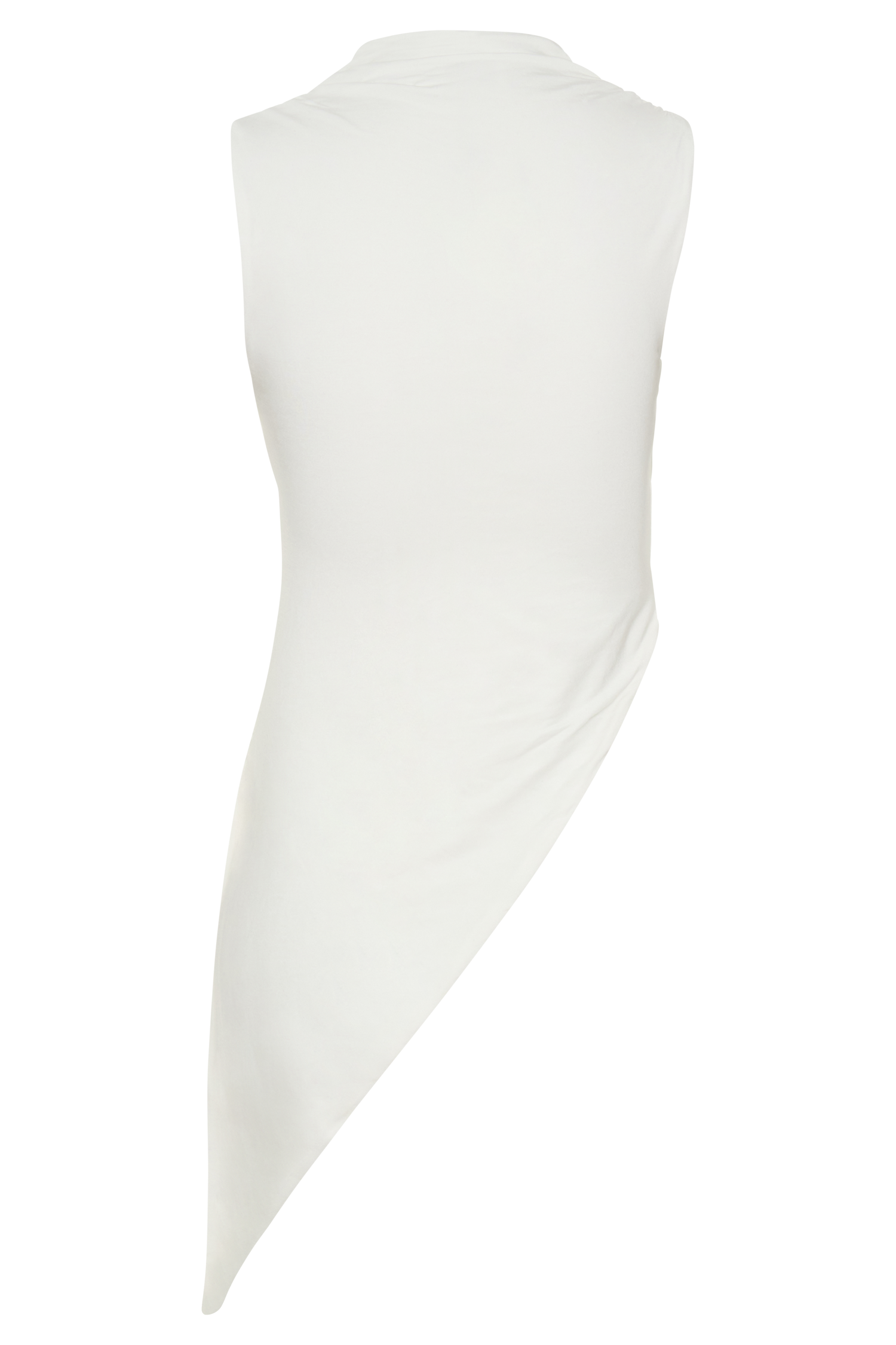 Suong High Neck Gathered Top - White | MESHKI US