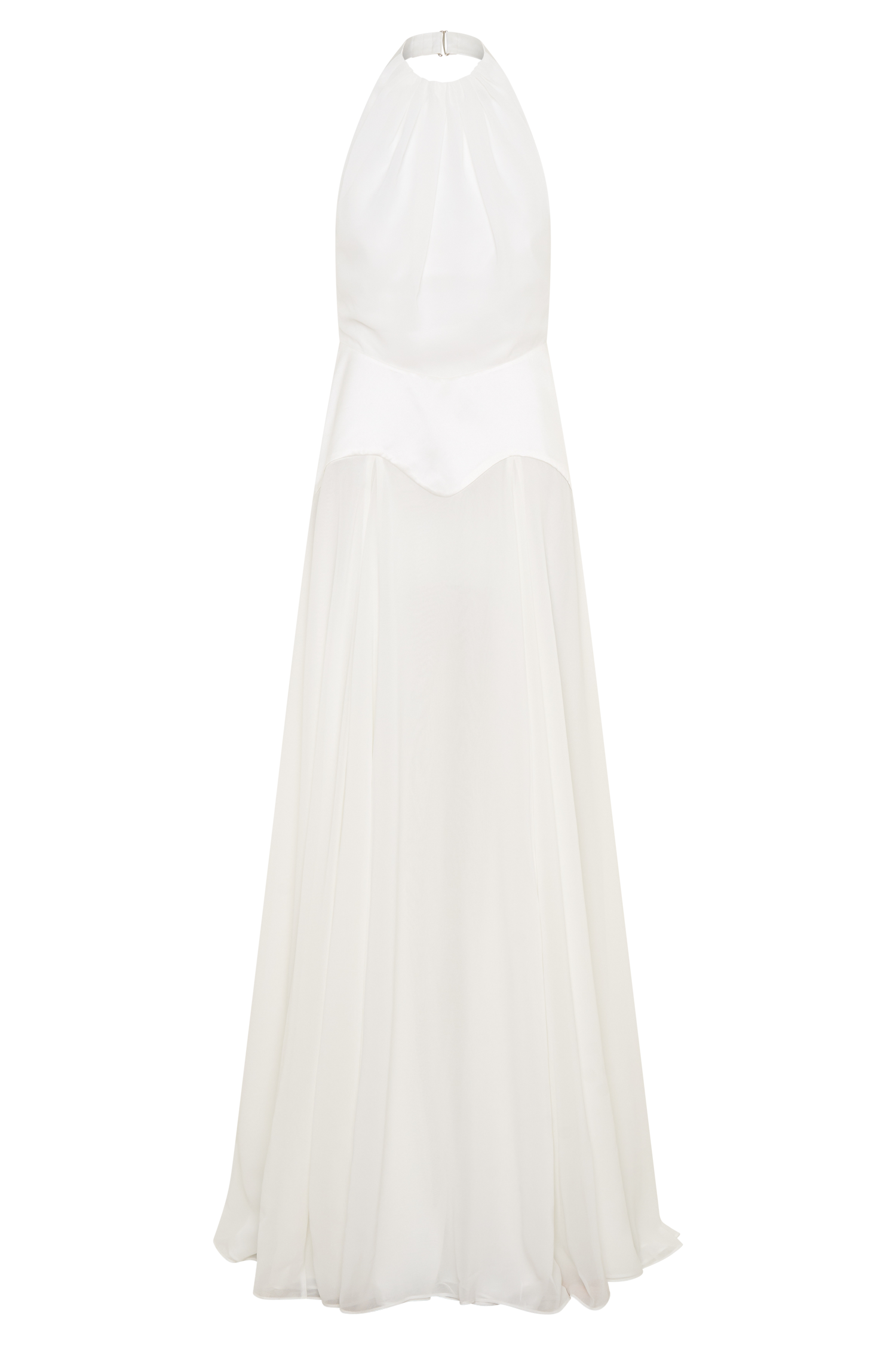 Susan Chiffon Halter Maxi Dress - Ivory #13