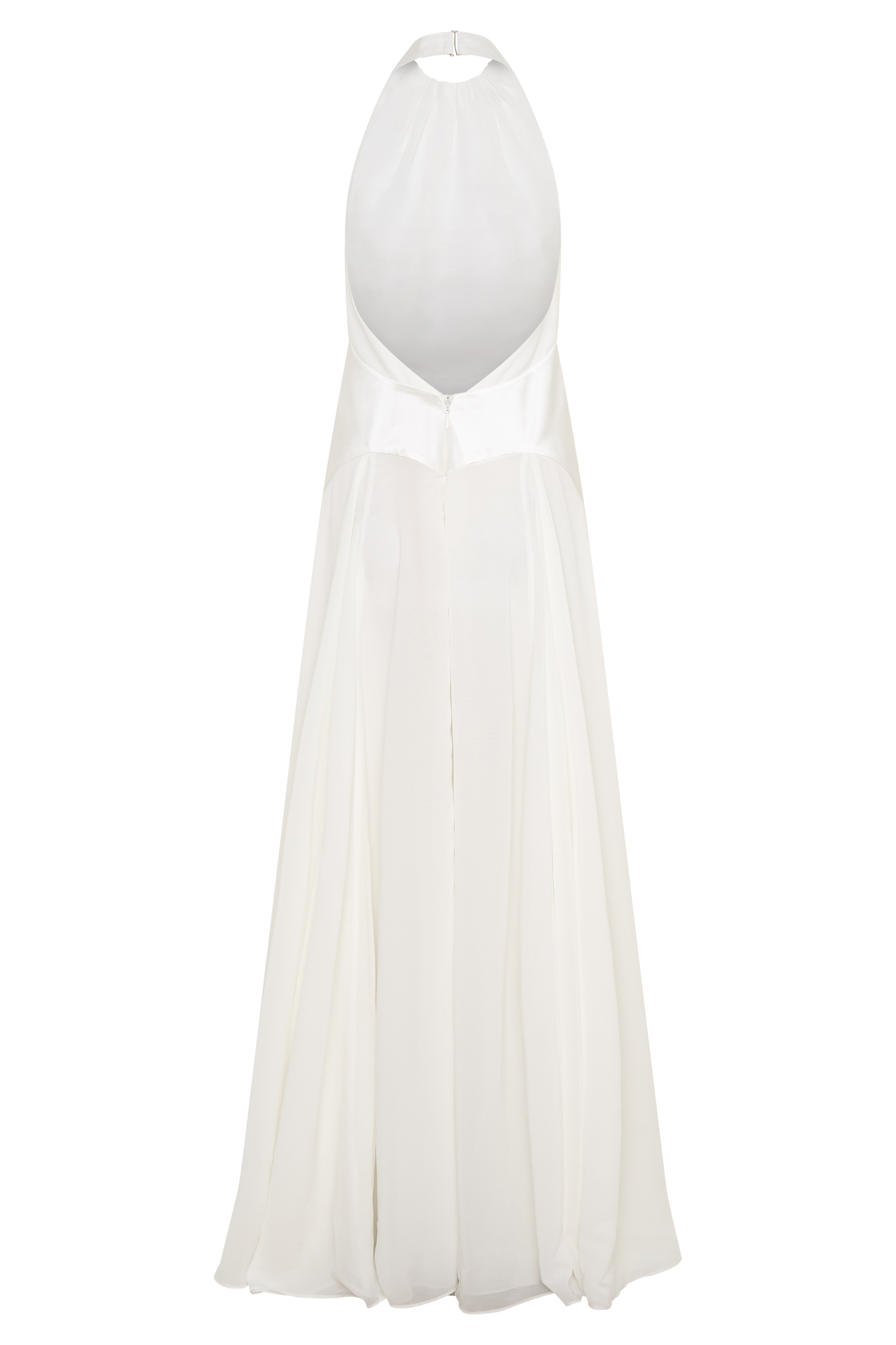 Susan Chiffon Halter Maxi Dress - Ivory #12