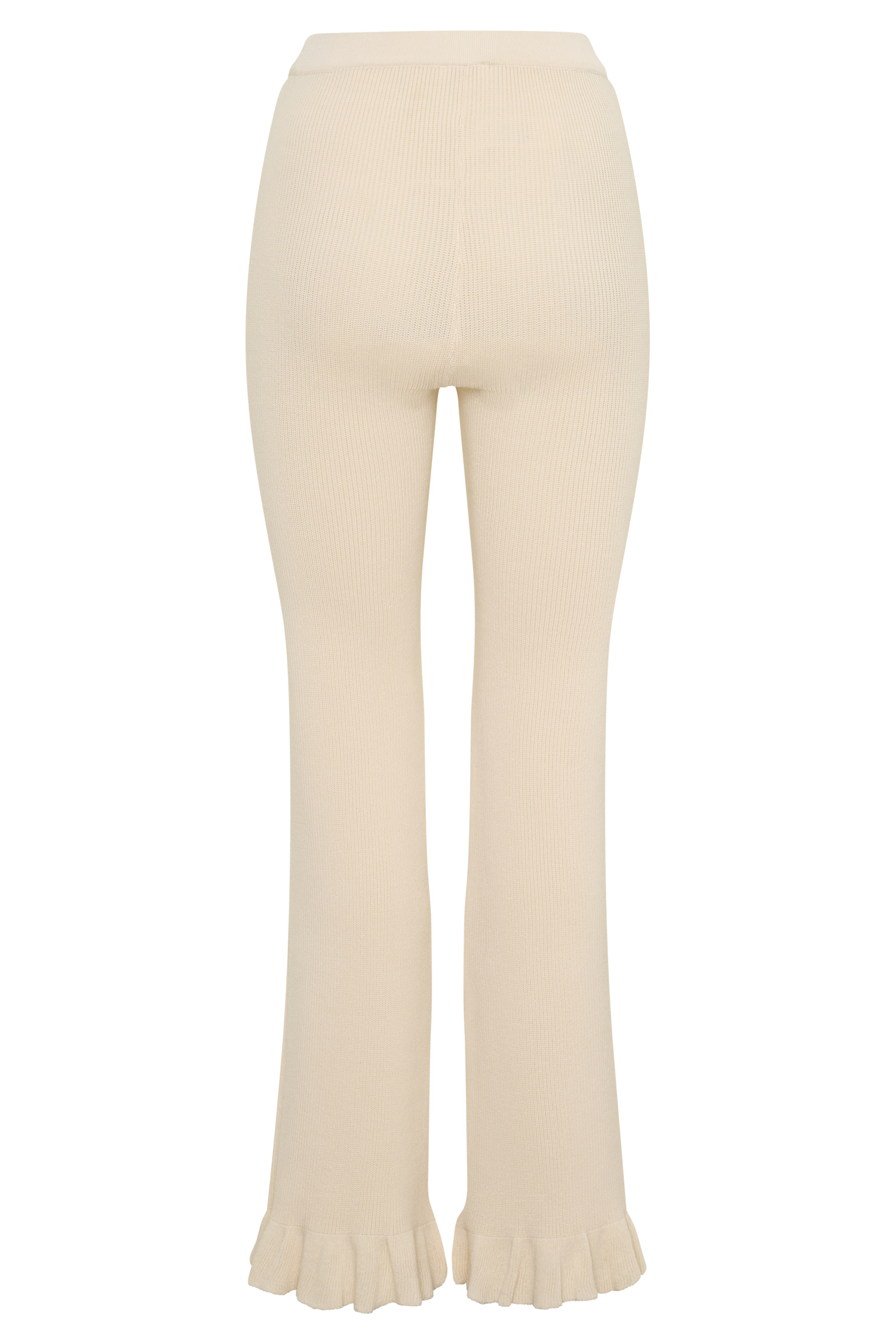 Suzie Ribbed Flared Pants - Ivory #8