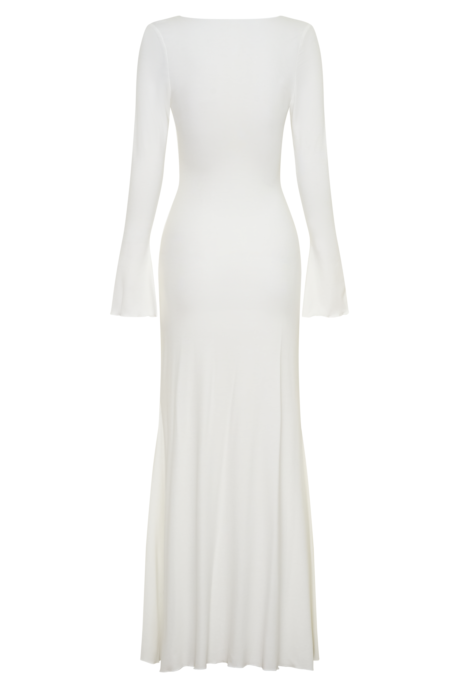 Tanya Buttoned Long Sleeve Maxi Dress / White | MESHKI