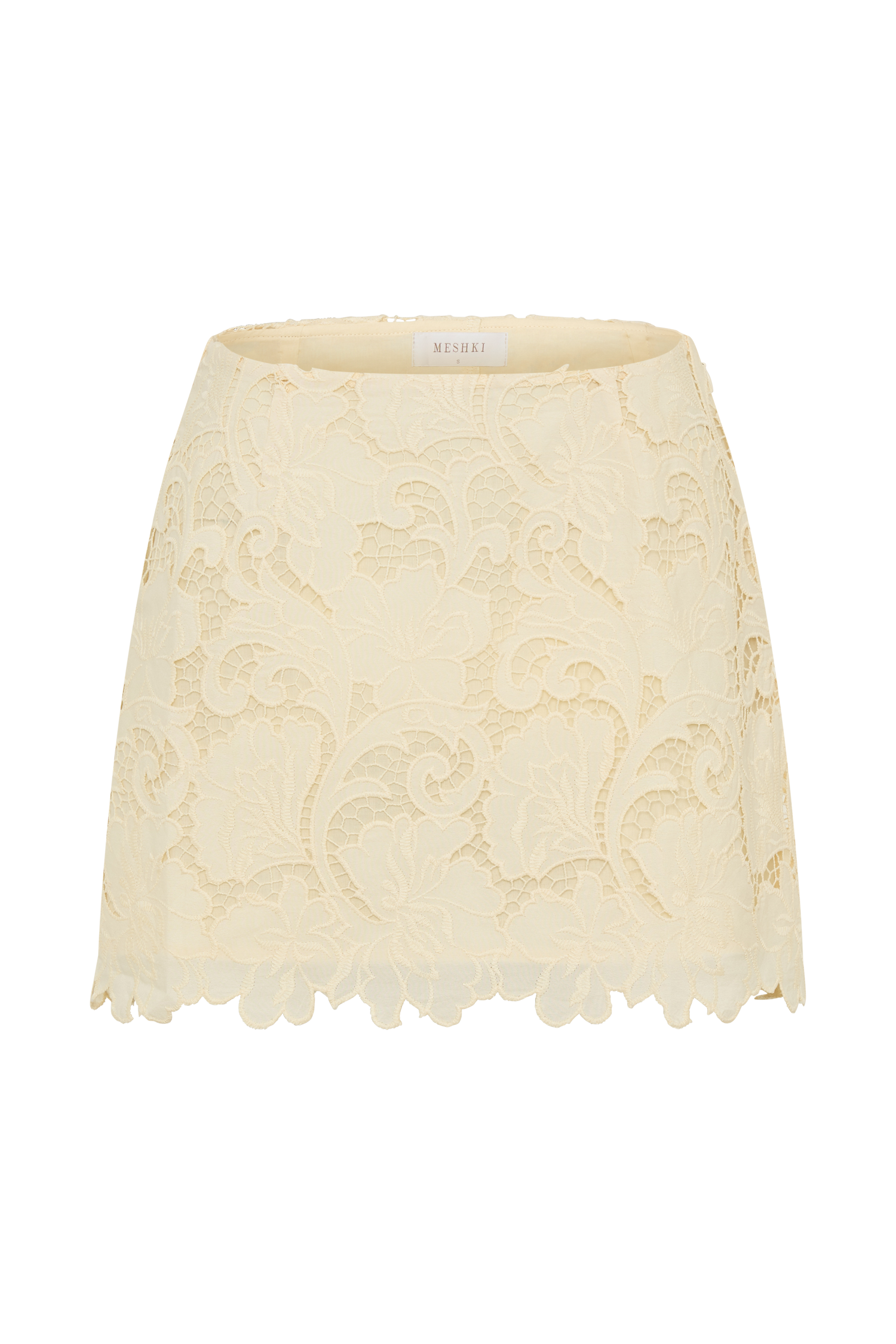 Tessa Broderie Mini Skirt - Lemon #10