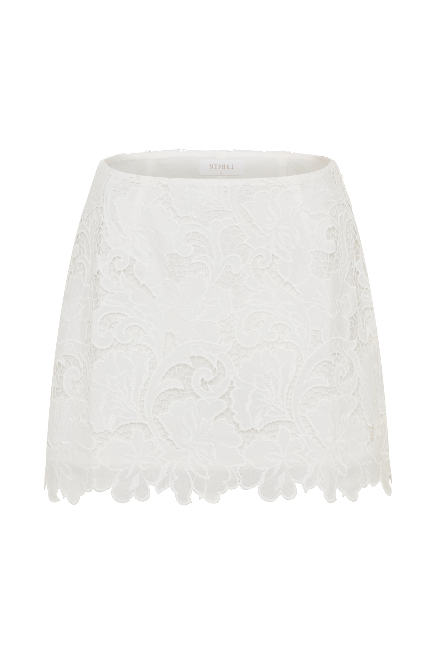 Tessa Broderie Mini Skirt - White #11