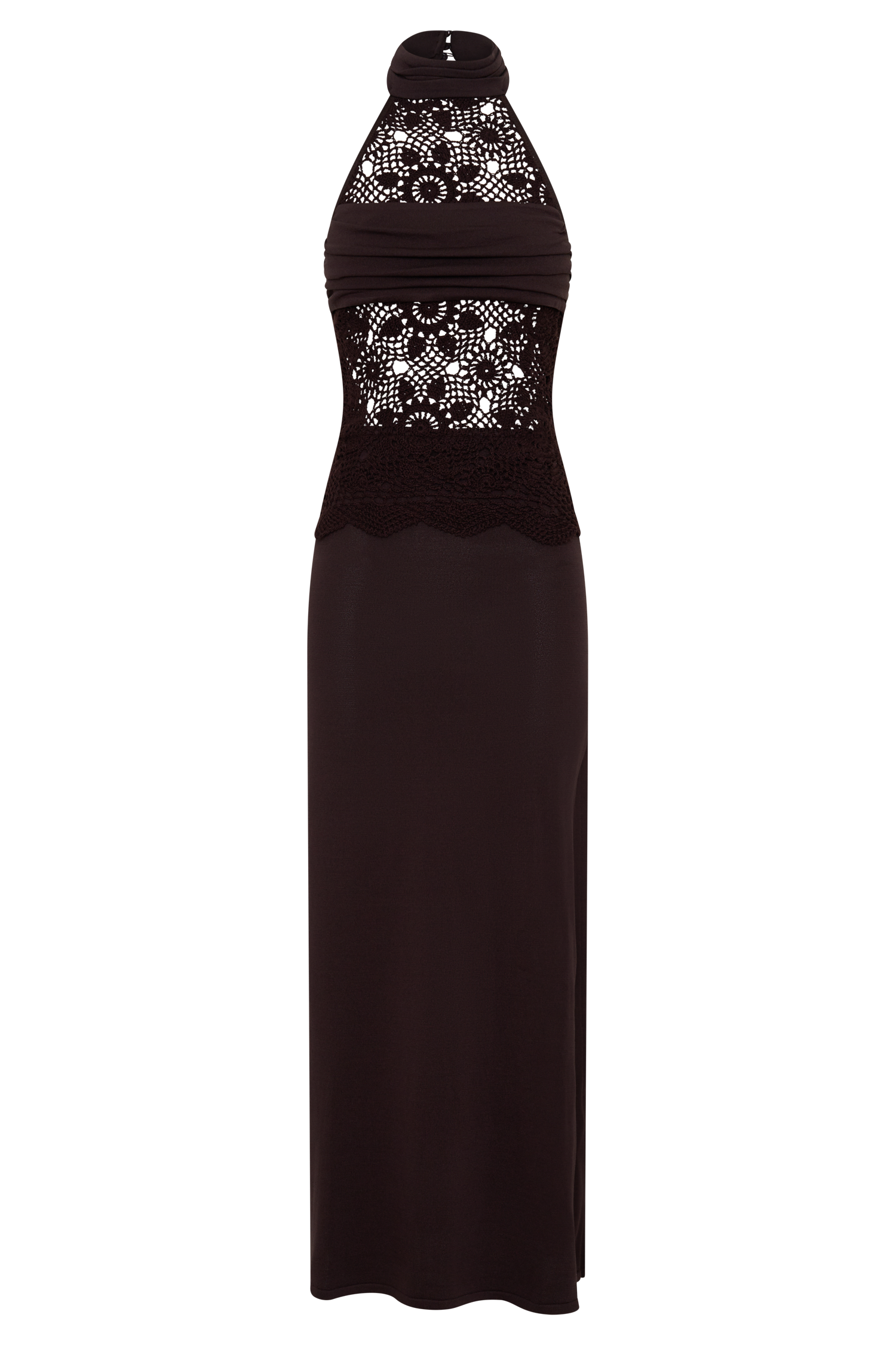 black crochet maxi dress Top Wild Horse Boutique each design is enlivened by sharp details to achieve the brands signature glamourous Tessie Knit & Crochet Maxi