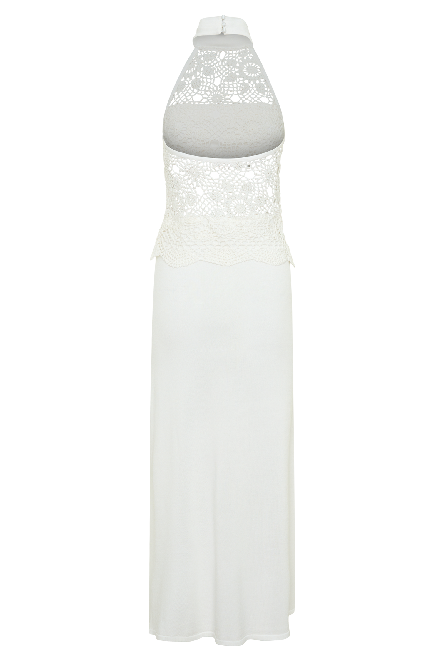 knit crochet maxi dress Tessie Knit & Crochet Maxi Dress - Ivory