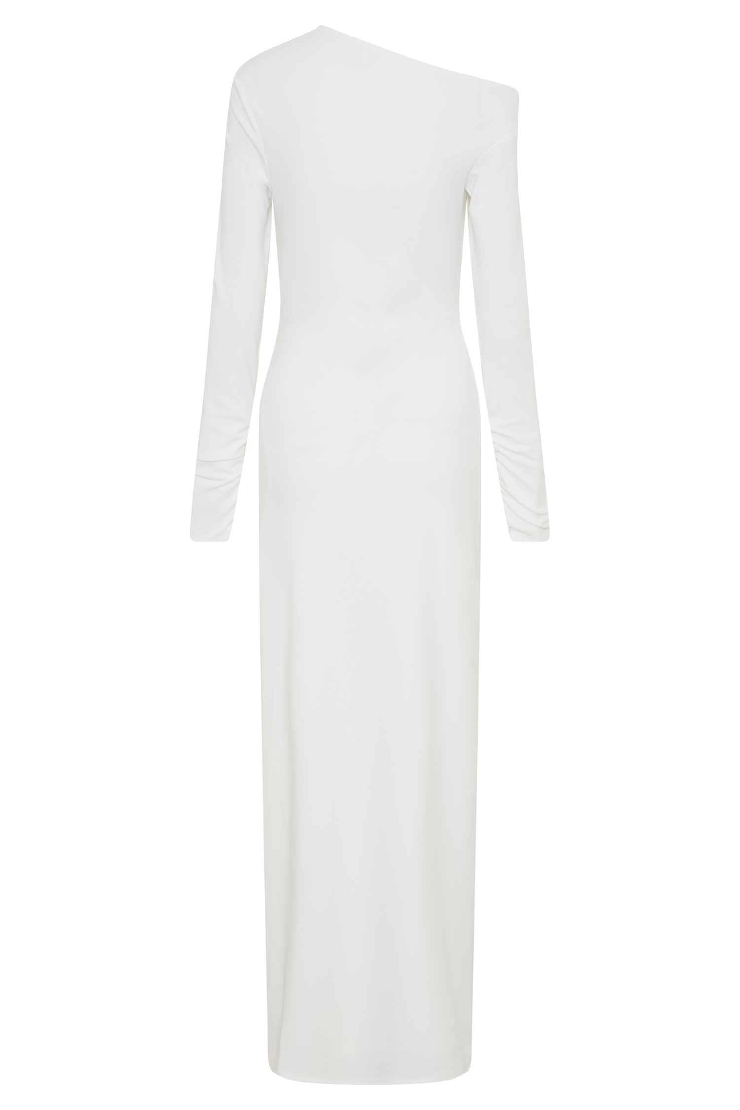 long sleeve white maxi dress with split Long Sleeve Faux Feather Trim Detail Split Hem Maxi Dress In White Lace | EGO US