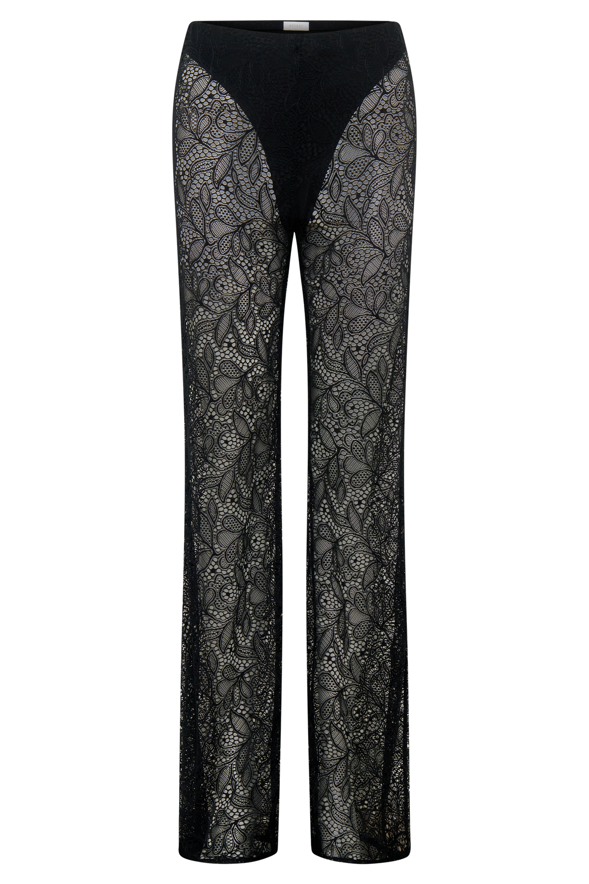 Theodosia Wide Leg Lace Pants - Black | MESHKI US