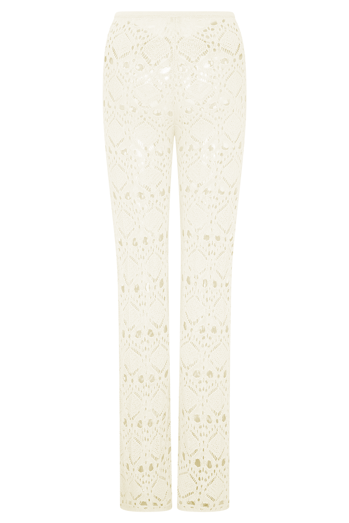Trena Crochet Knit Pants - Ivory | MESHKI US Trena Crochet Knit Pants - Ivory | MESHKI US