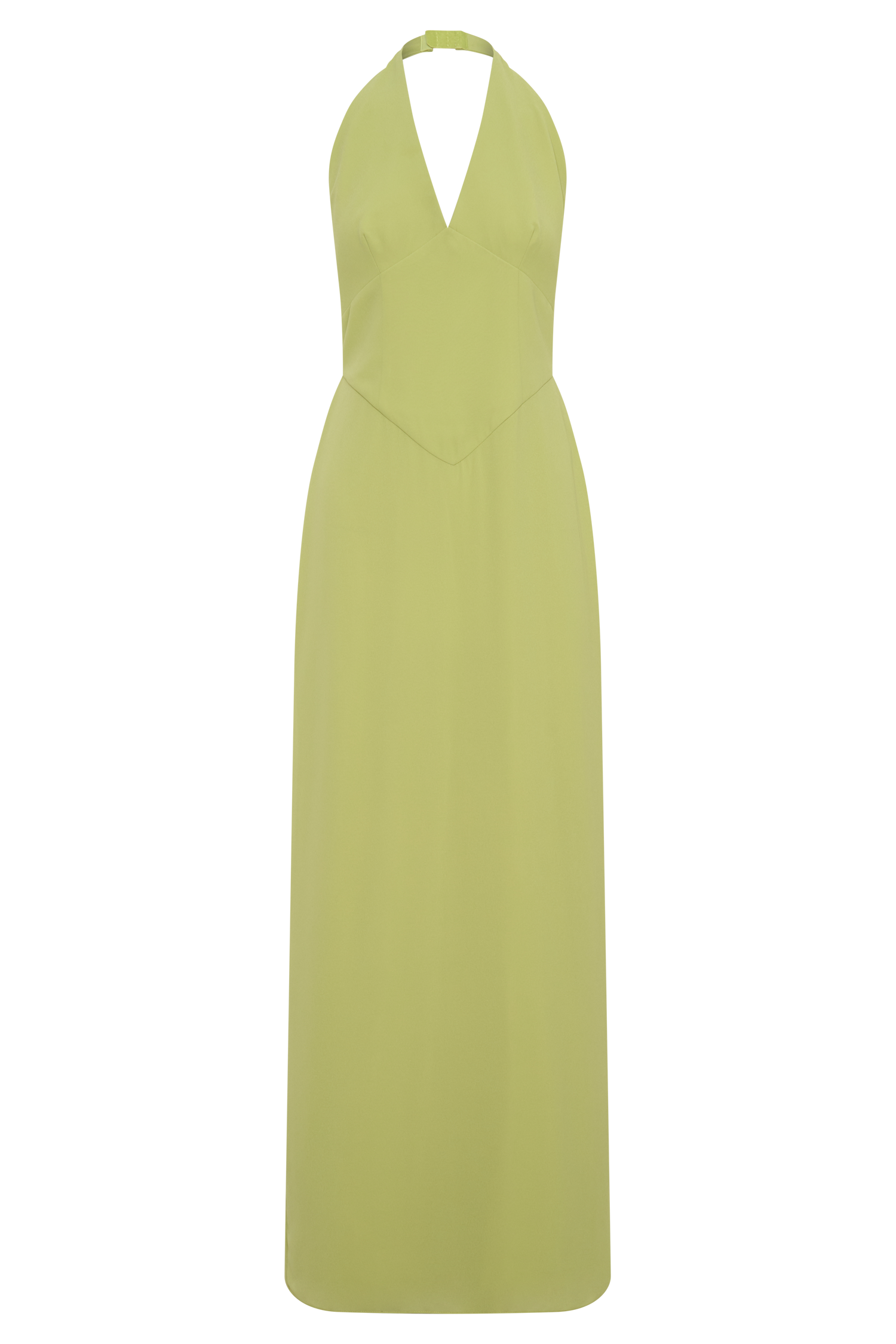 lime green halter neck dress Valentina Chiffon Maxi / Pistachio | MESHKI Color:Bois de rose Premium jersey D366 Red Colors Dresser |
