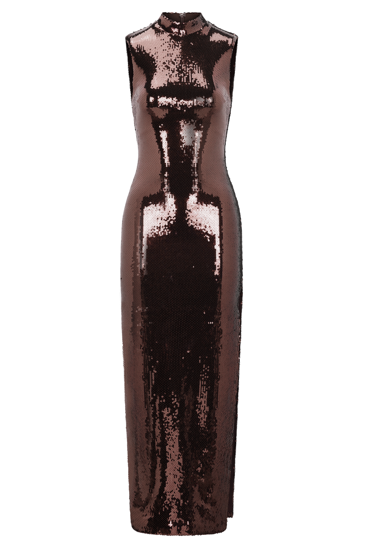 Veronica Sequin Midi Dress - Chocolate #8
