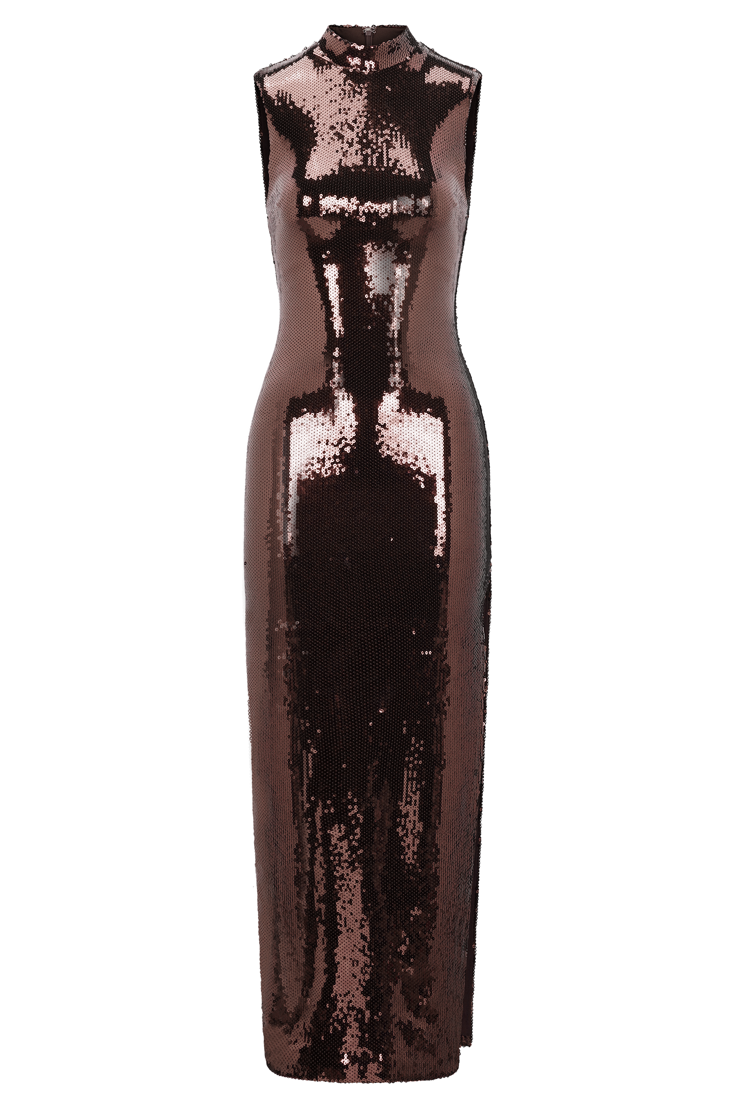 Veronica Sequin Midi Dress - Chocolate #8