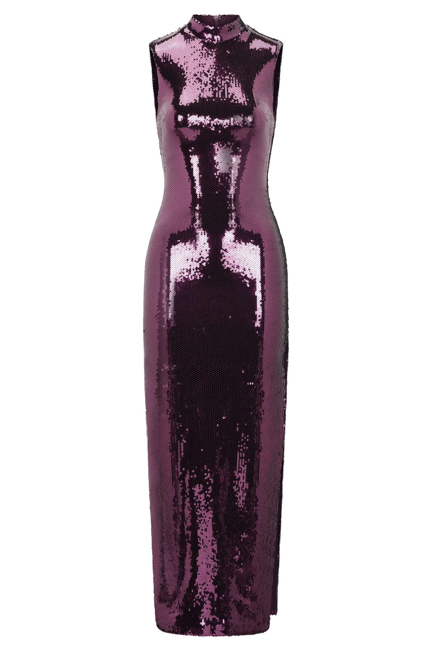 Veronica Sequin Midi Dress - Plum #7