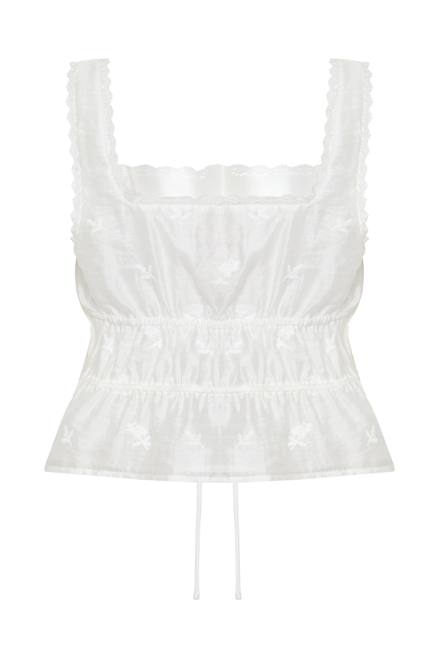 Vivian Embroidered Sleeveless Top - White #8