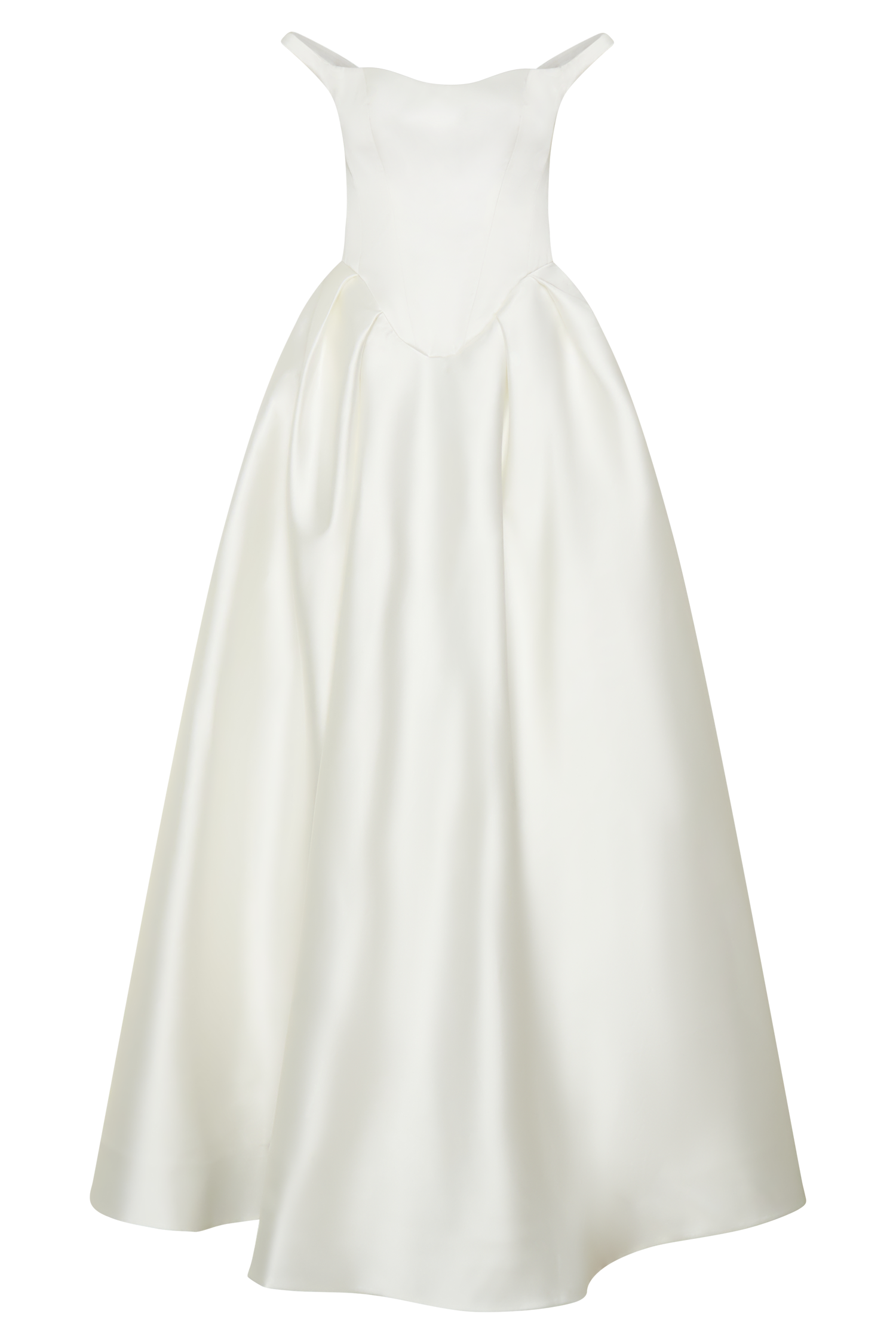 Willow Off Shoulder Satin Maxi Gown - White | MESHKI US Willow Off Shoulder Satin Maxi Gown - White | MESHKI US