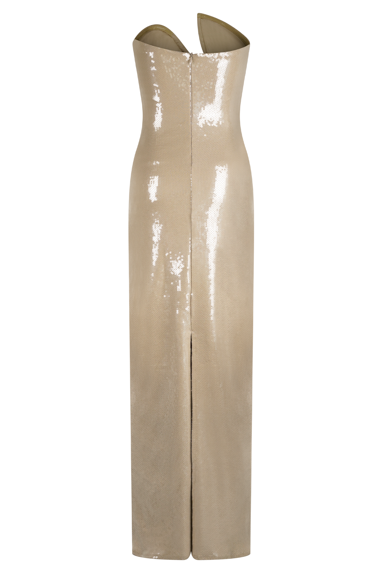 Winston Strapless Sequin Maxi Dress - Taupe | MESHKI US Winston Strapless Sequin Maxi Dress - Taupe | MESHKI US