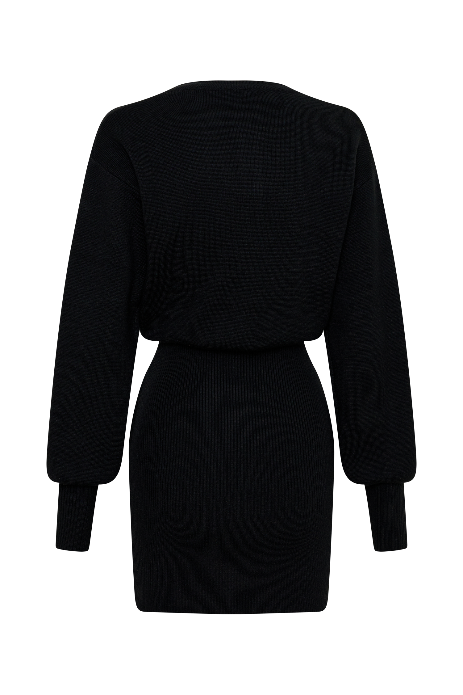 Xaden Wool Mix Knit Mini Dress / Black | MESHKI