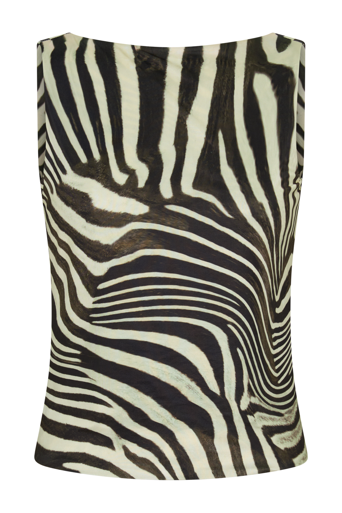Yura Backless Twist Top - Zebra Print