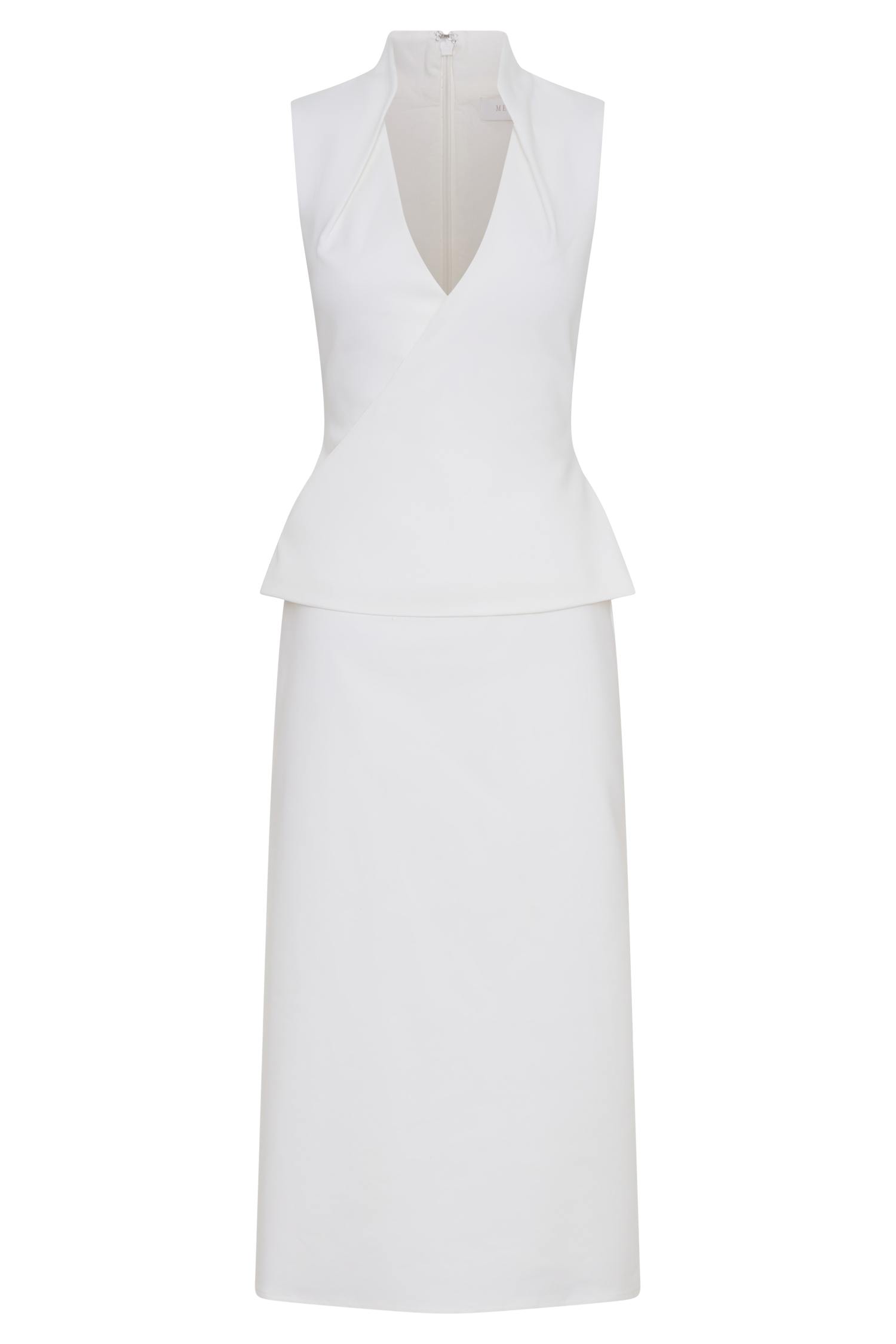 Yanina Cotton Halter Midi Dress - White | MESHKI US Yanina Cotton Halter Midi Dress - White | MESHKI US
