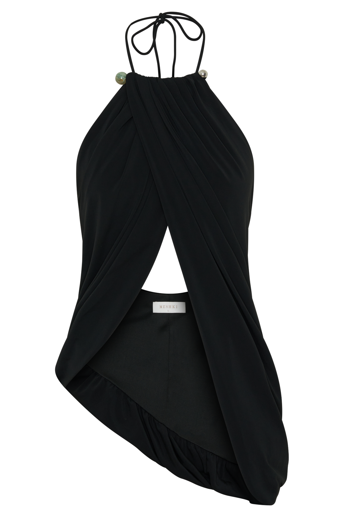 Yuna Draped Hardware Top - Black #11