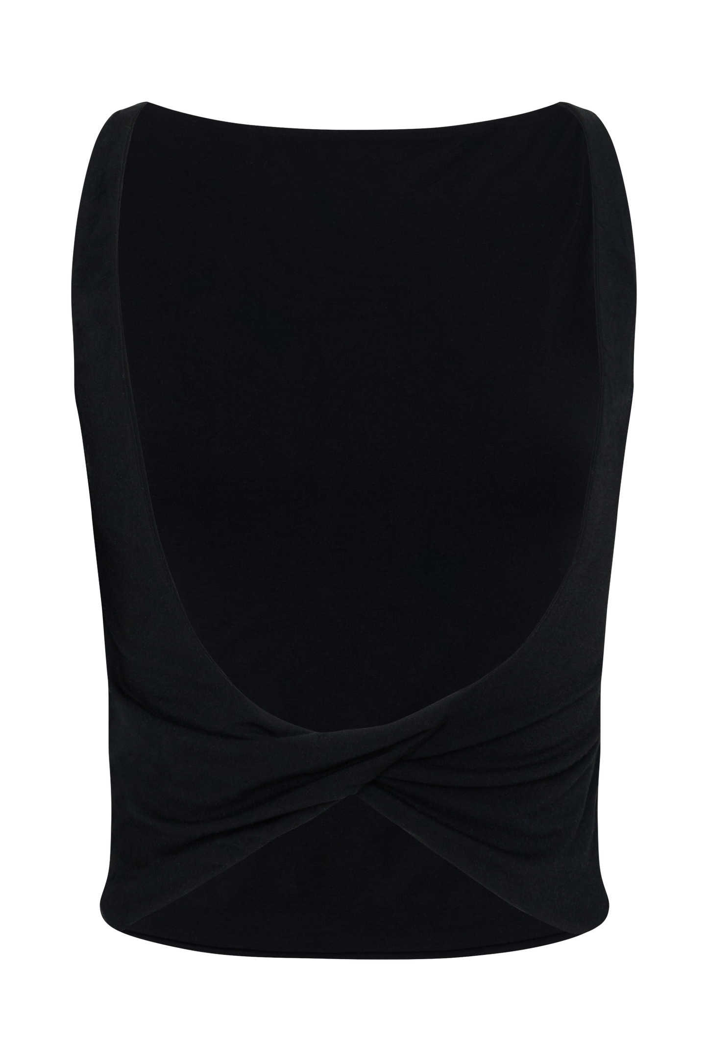 Yura Backless Twist Top - Black