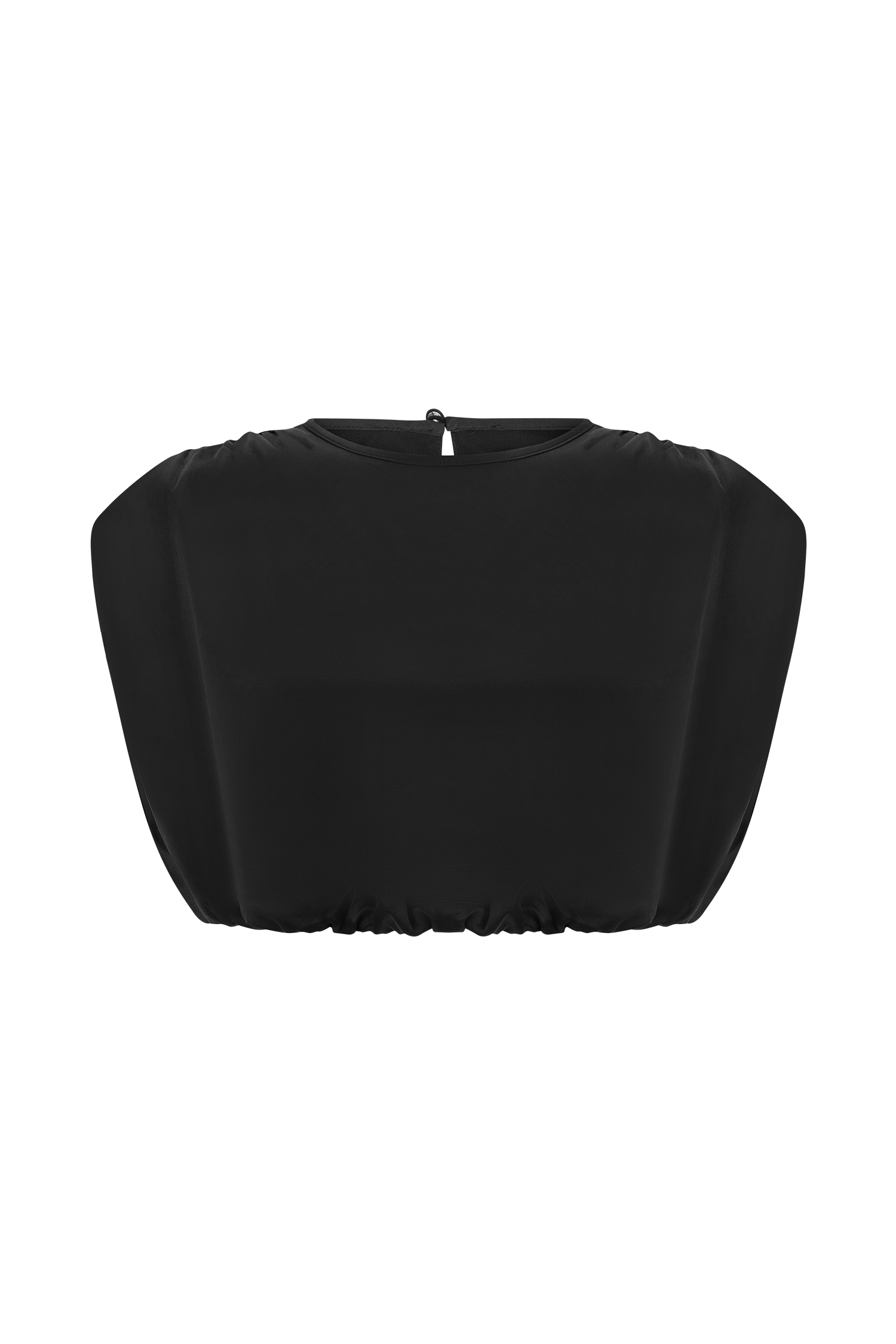 Zendaya Silk Crop Top - Black #9