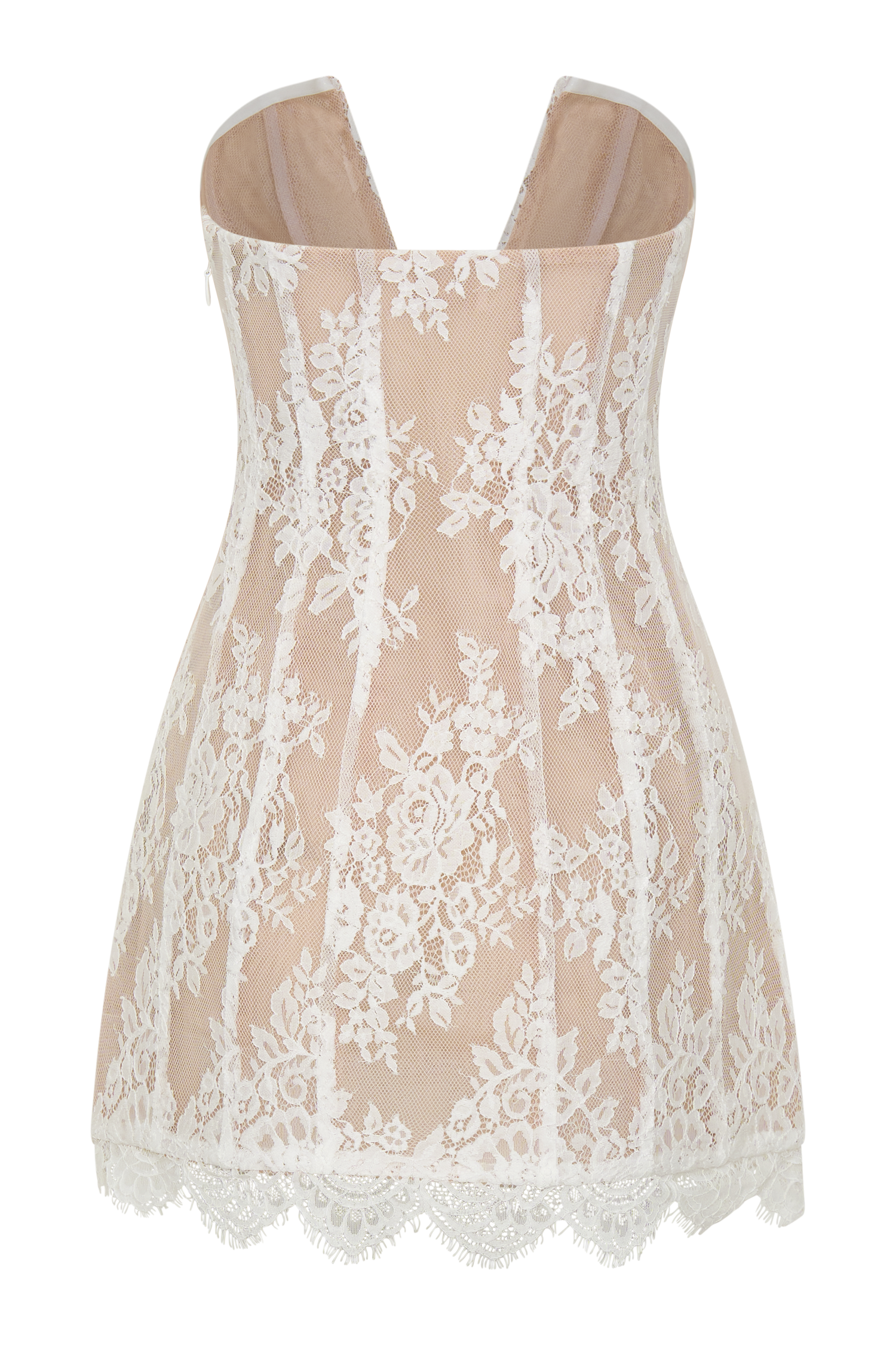 Zoey Lace Corset Mini Dress / Ivory | MESHKI