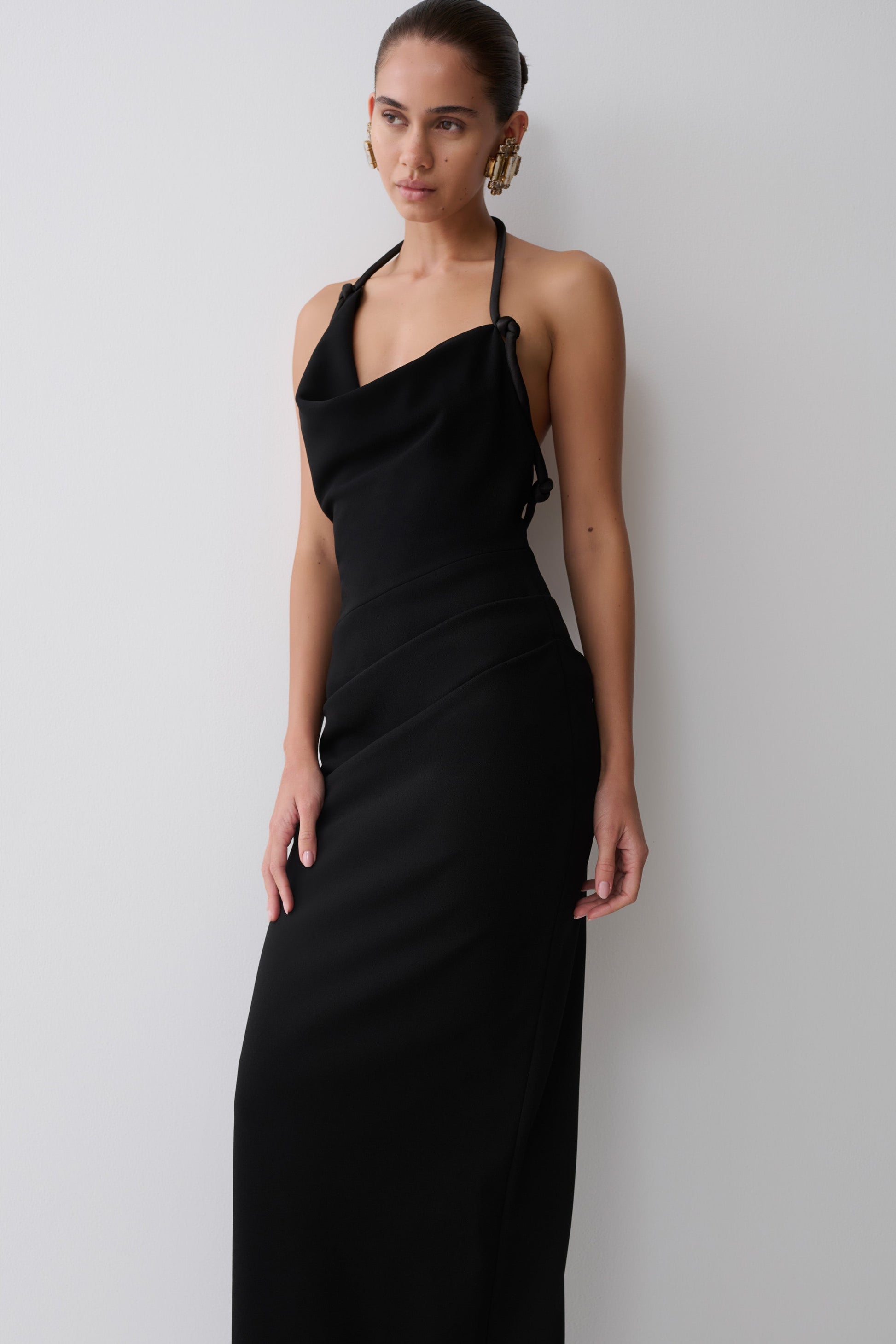gracie satin maxi dress Anthropologie Gracie Cowl-Neck Satin Slip Maxi Dress In Chili Red - 67% Off