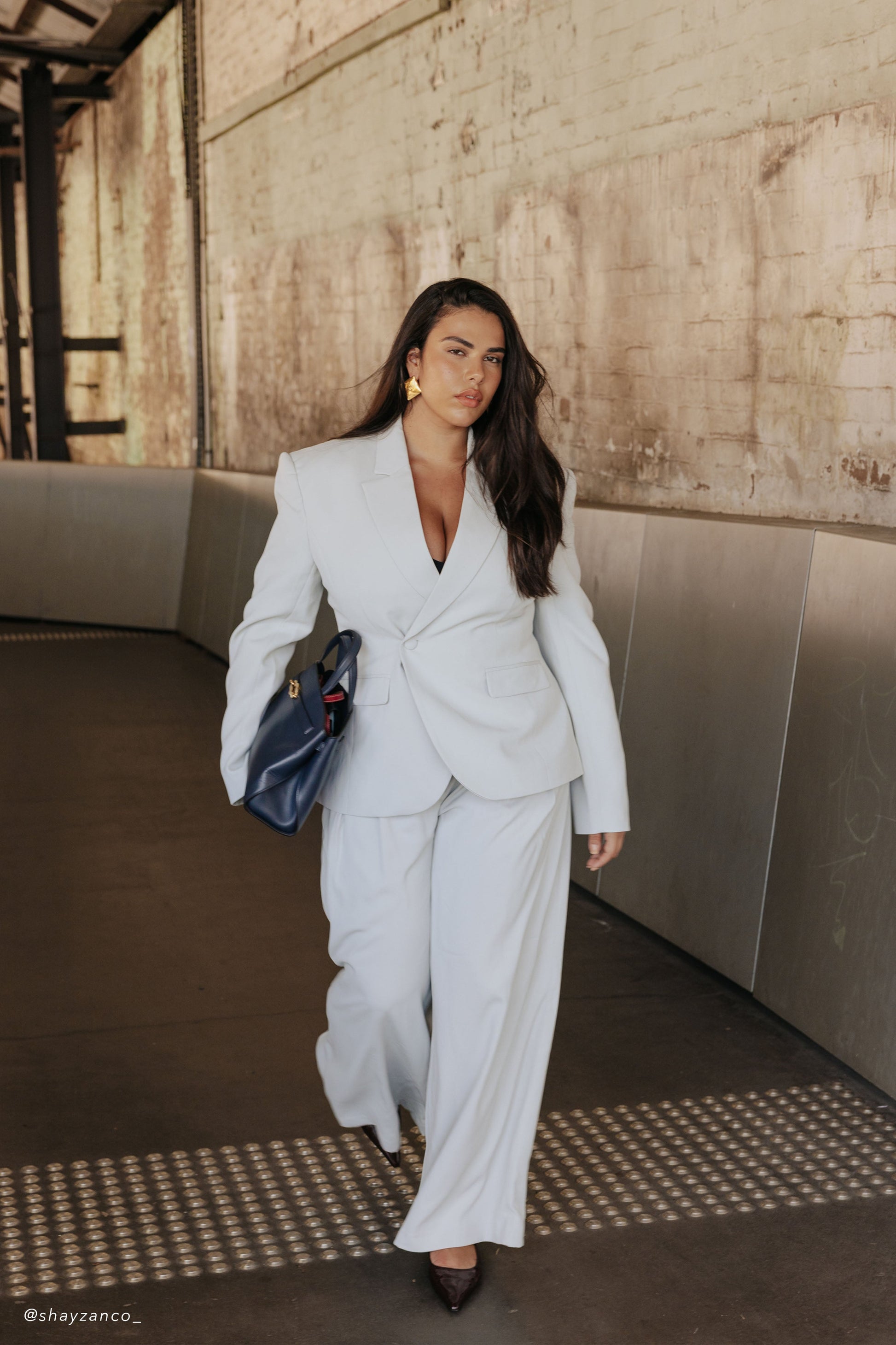 Jameson Cinched Suiting Blazer - Light Sage #8