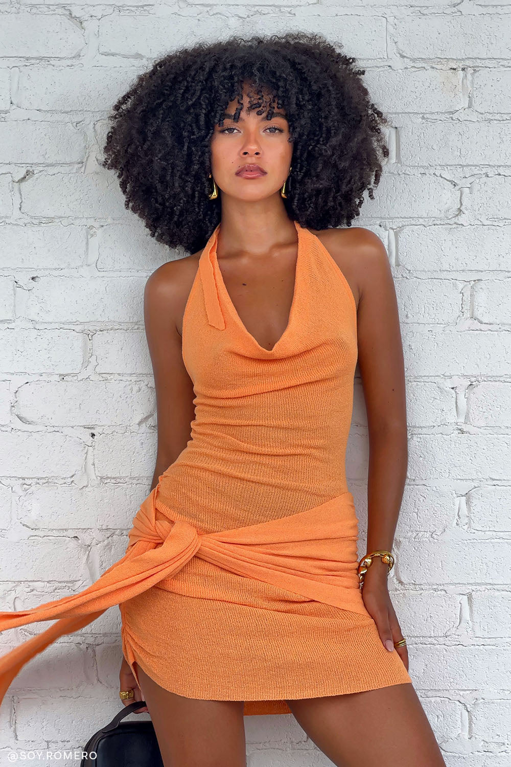 low cut cowl neck dress LaPointe Lightweight Jersey Deep Gown in Mocha this maxi dress contours your curves while offering ultimate comfort and movement Lucien Cowl Neck Mini Dress