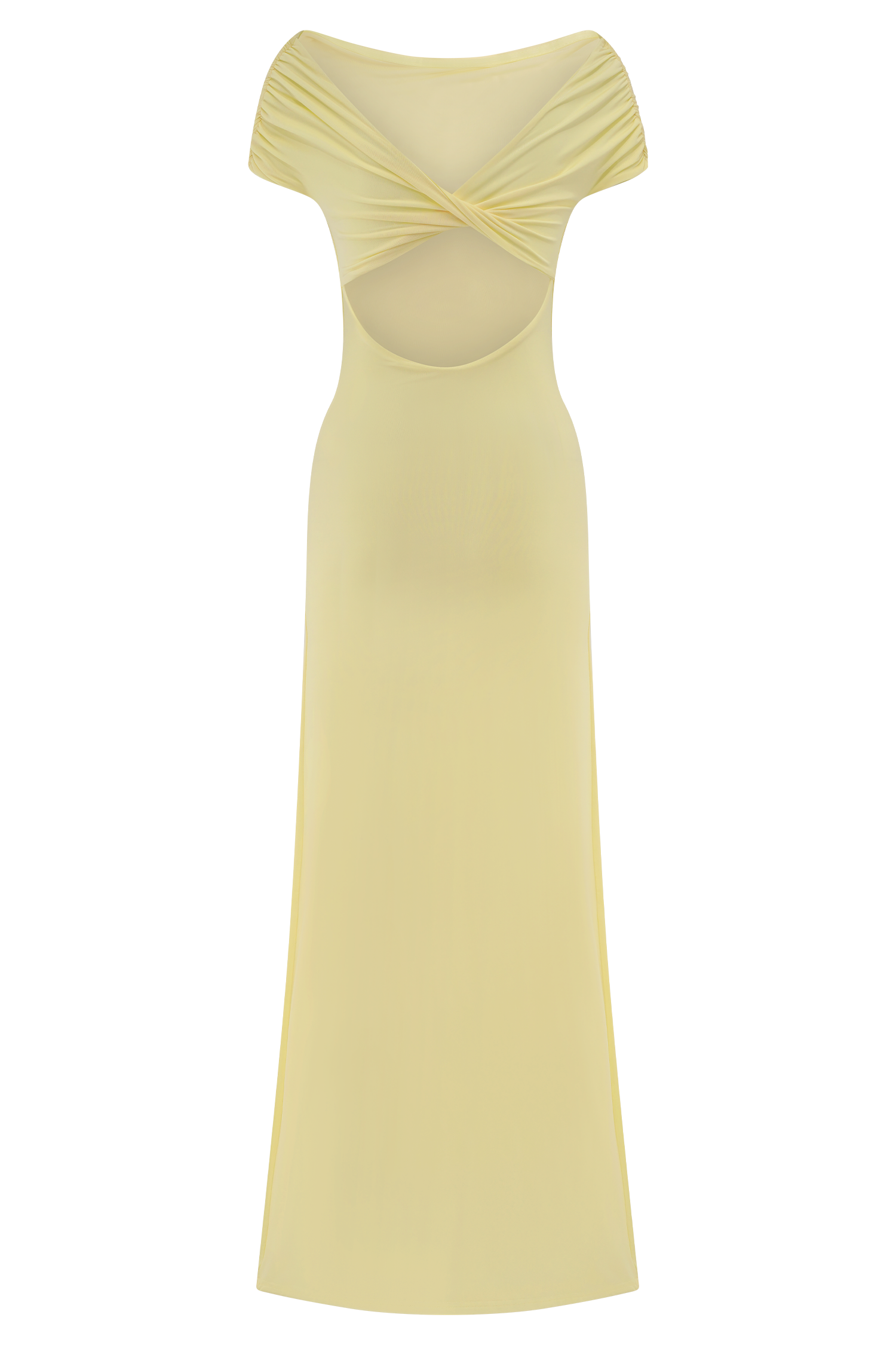 Imogen Off Shoulder Slinky Maxi Dress / Lemon | MESHKI | XXL Imogen Off Shoulder Slinky Maxi Dress / Lemon | MESHKI | XXL
