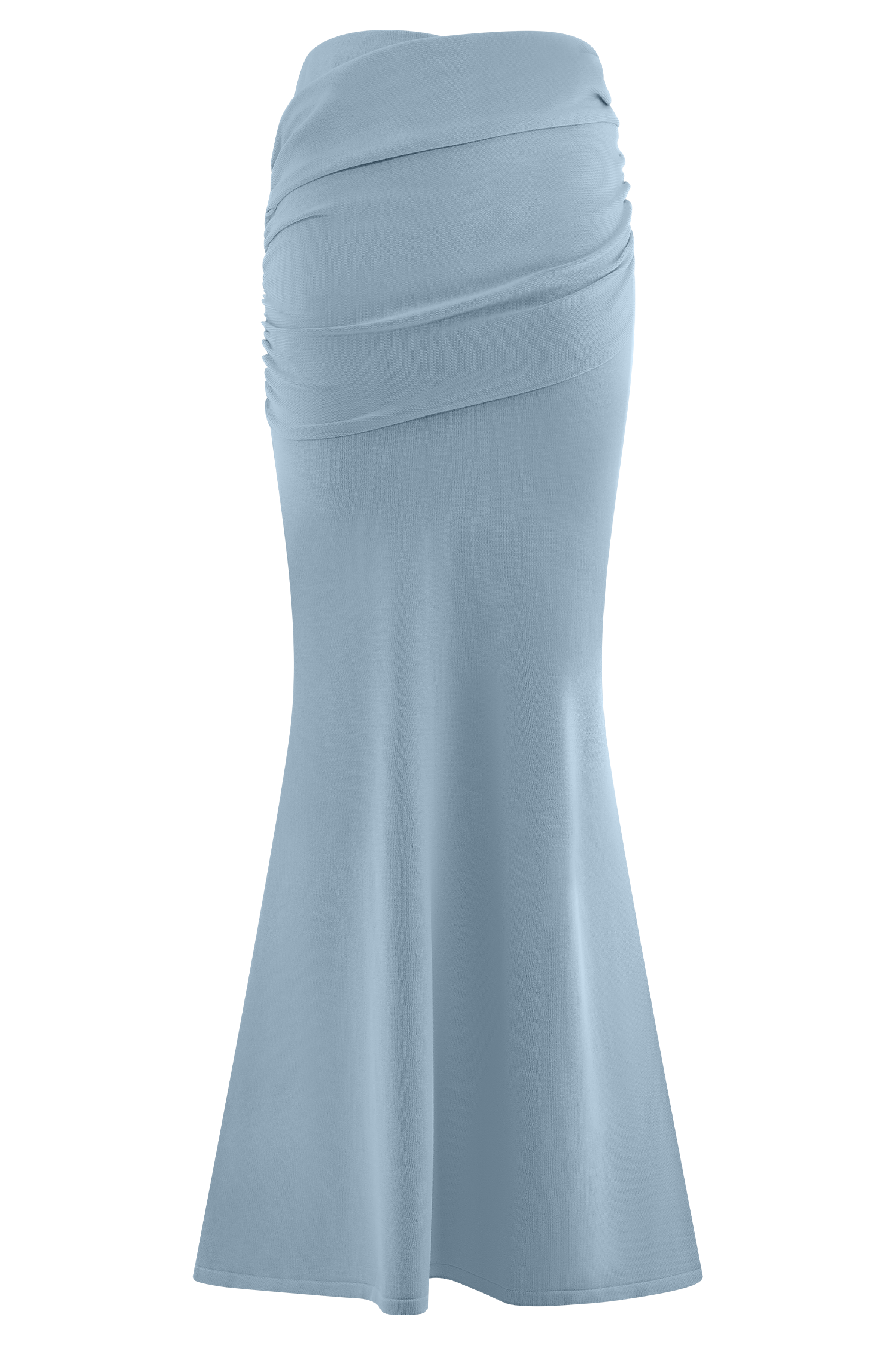Irene Gathered Knit Maxi Skirt - Blue | MESHKI US Irene Gathered Knit Maxi Skirt - Blue | MESHKI US