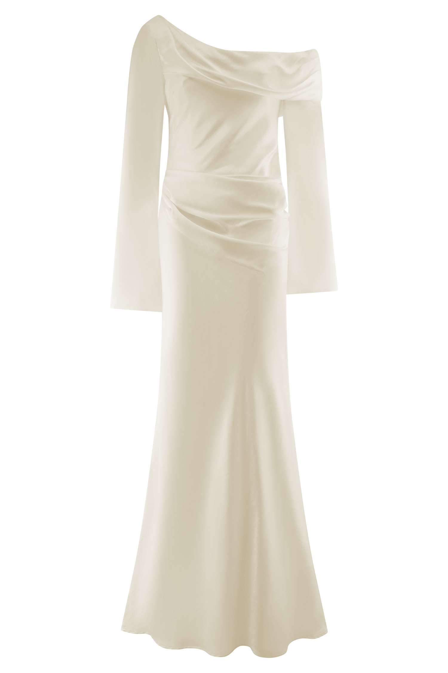 Iris Long Sleeve Satin Maxi Dress - Blush Gold | MESHKI US Iris Long Sleeve Satin Maxi Dress - Blush Gold | MESHKI US