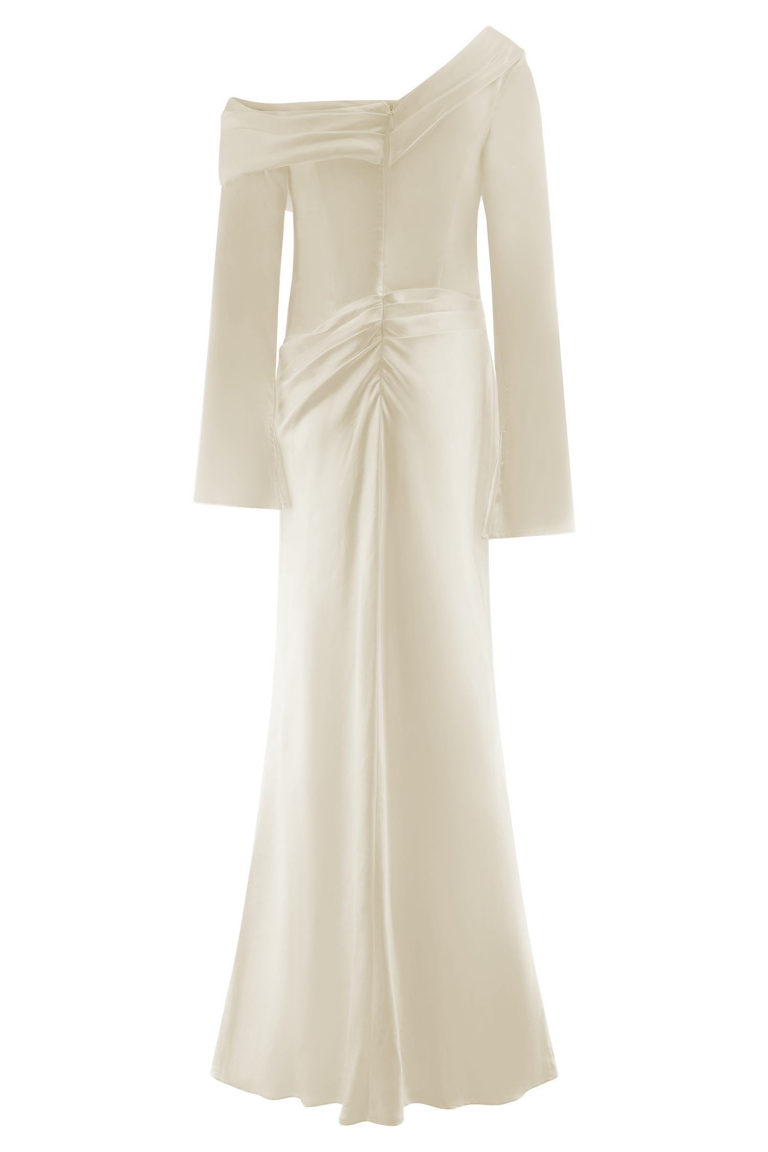 Iris Long Sleeve Satin Maxi Dress - Blush Gold | MESHKI US Iris Long Sleeve Satin Maxi Dress - Blush Gold | MESHKI US