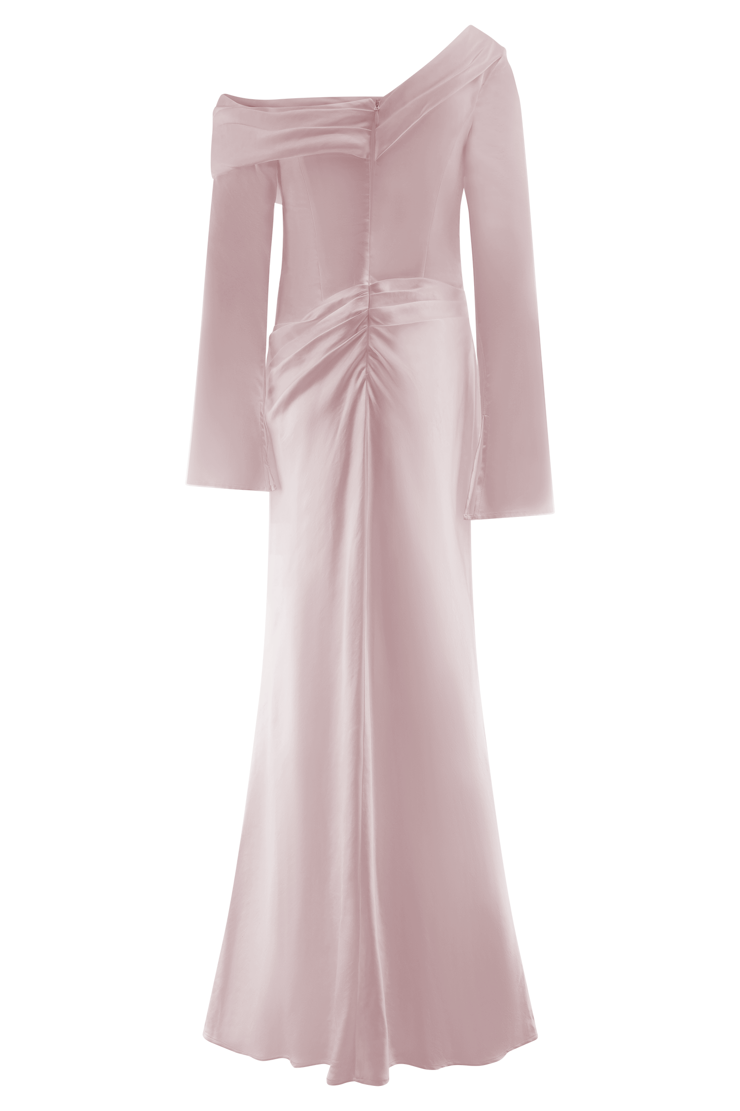 Iris Long Sleeve Satin Maxi Dress / Soft Pink | MESHKI