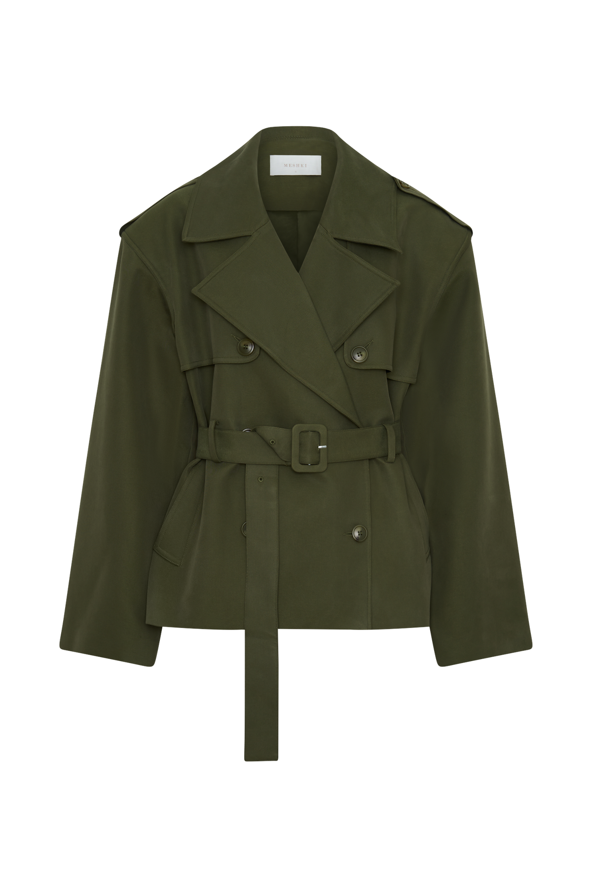 Alden Short Trench Jacket - Olive | MESHKI US