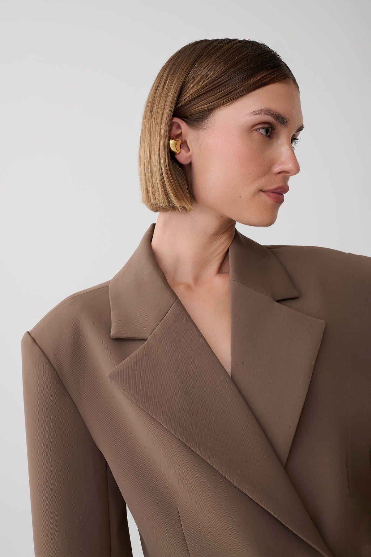 Mateo Oversized Blazer - Cacao Brown