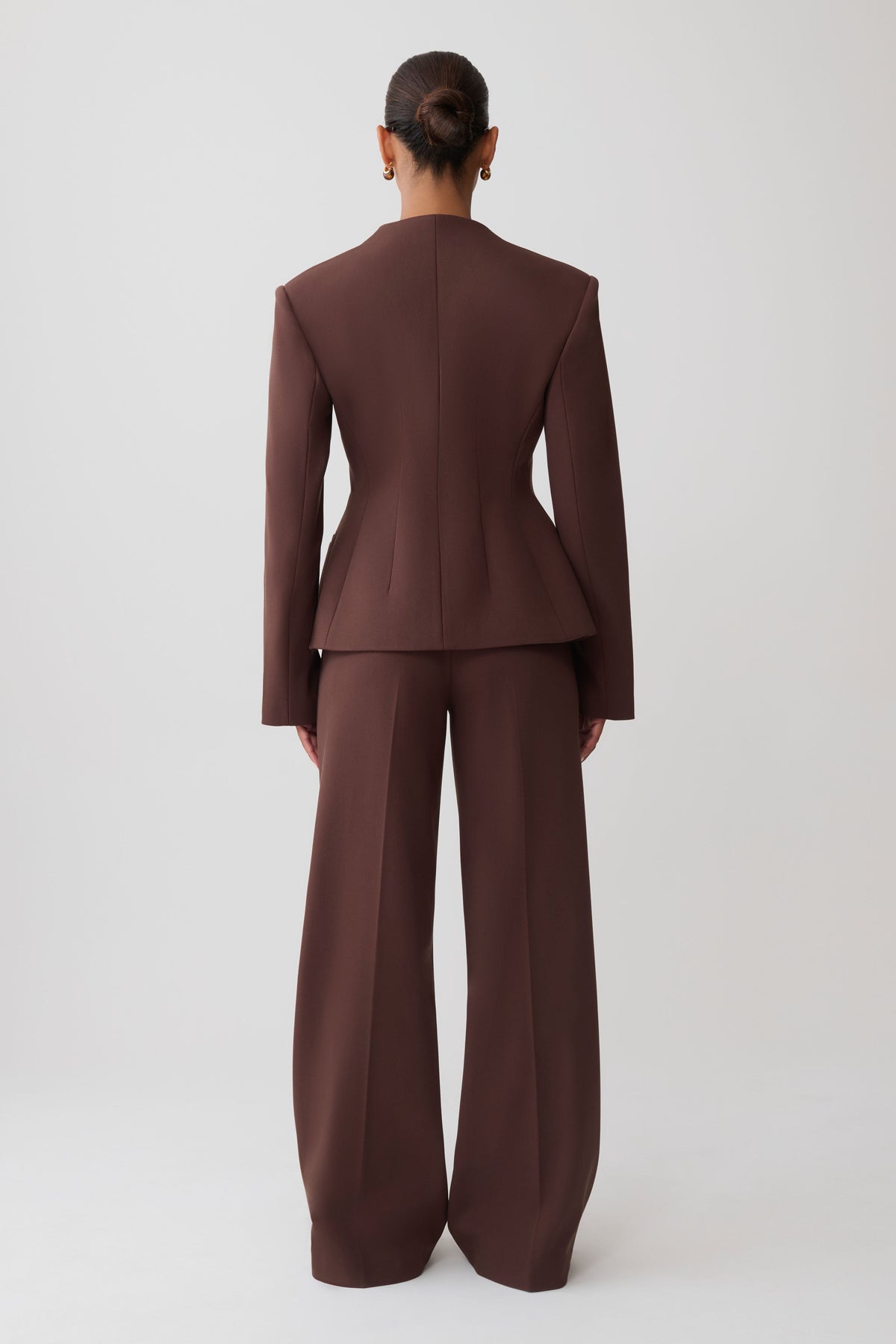 Katherine Suiting Structured Blazer - Dark Chocolate #5